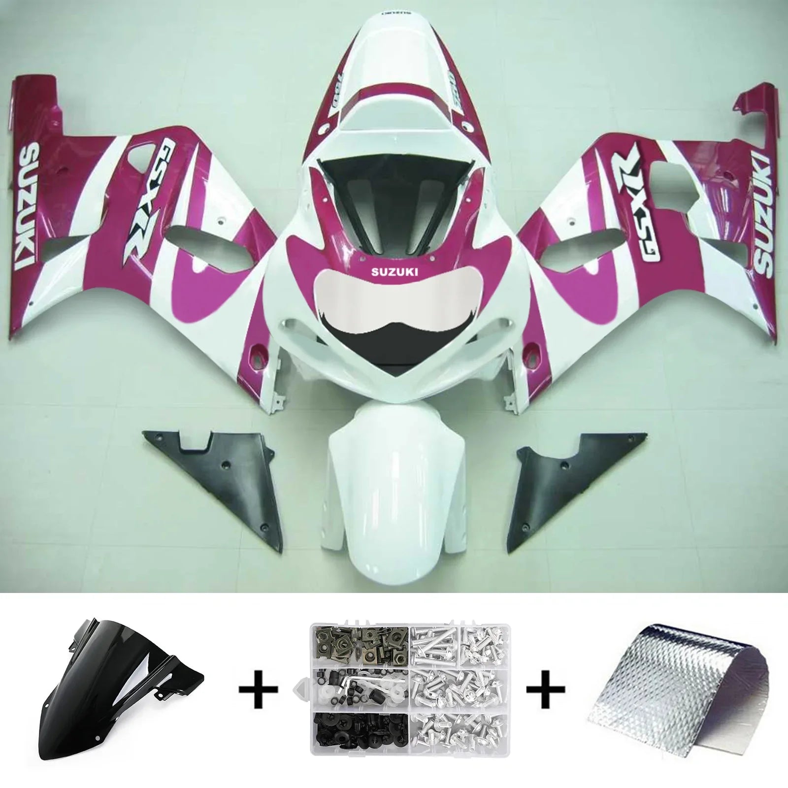 Amotopart Suzuki GSXR750 2001-2003 Kit Carénage Carrosserie Plastique ABS