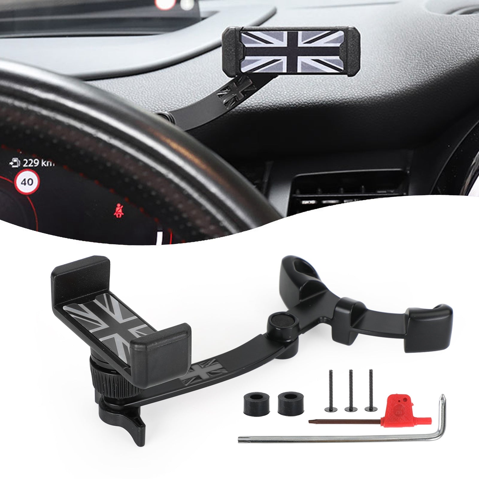 Soporte de teléfono de coche para MINI Cooper F54 F55 F56 F57 F60 2021 tacómetro LCD genérico