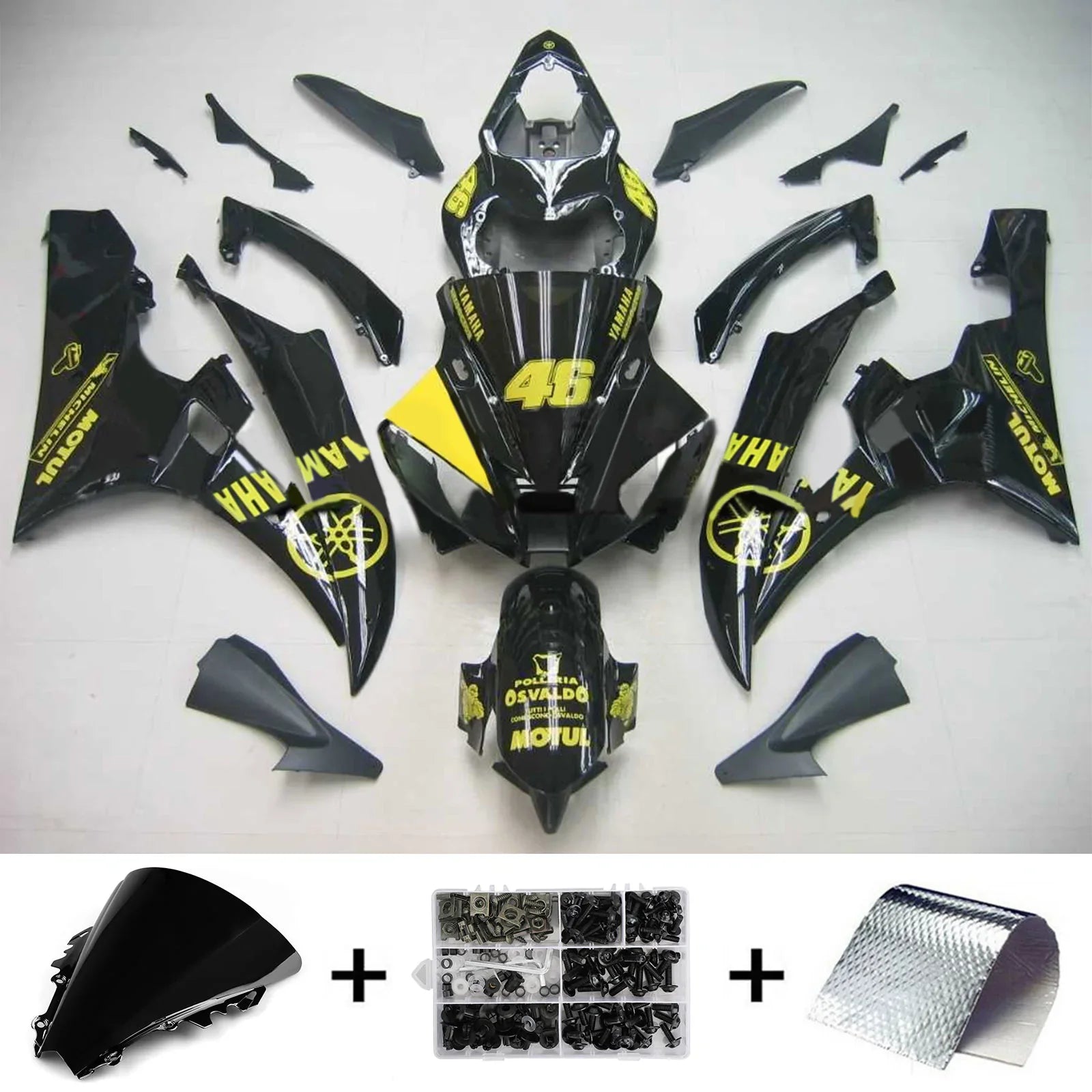 Kit Carenado Amotopart para Yamaha YZF 600 R6 2006-2007 Genérico