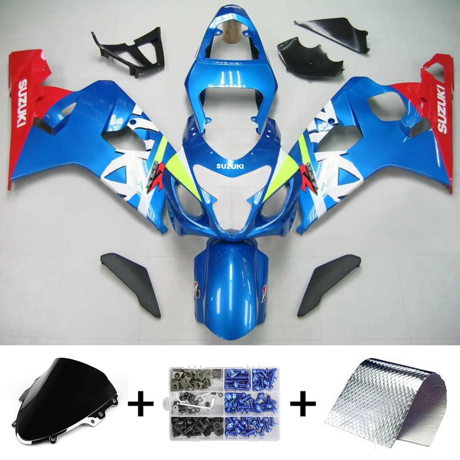 Amotopart Suzuki GSXR 600/750 2004-2005 Kit carenatura plastica ABS K4