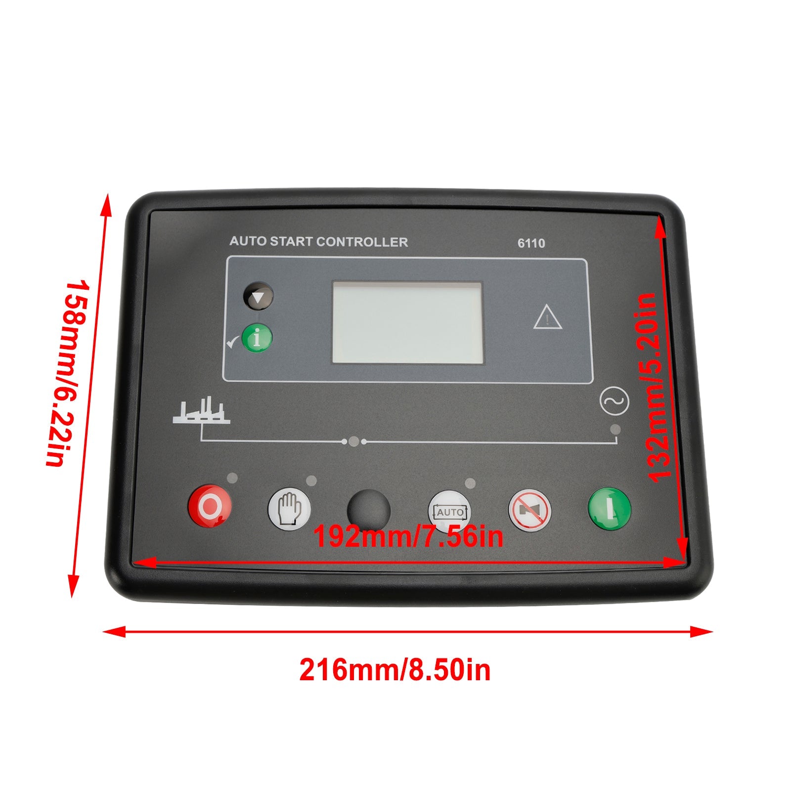 Controlador de generador de panel de control de grupo electrógeno diésel de arranque automático DSE6110