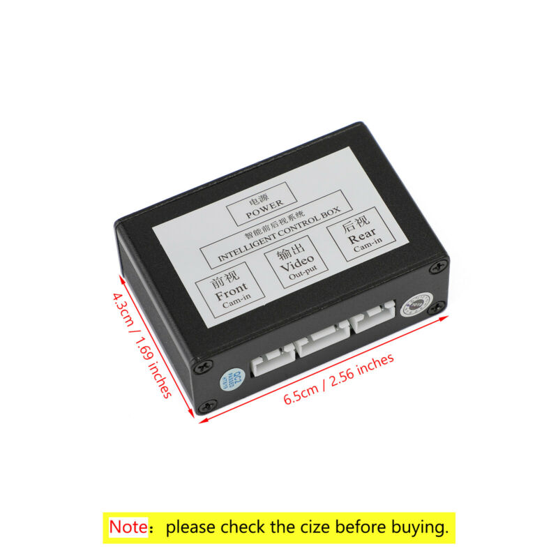 Convertidor de caja de Control de 2 canales, interruptor de cámara de visión de estacionamiento trasero delantero Universal para coche SUV