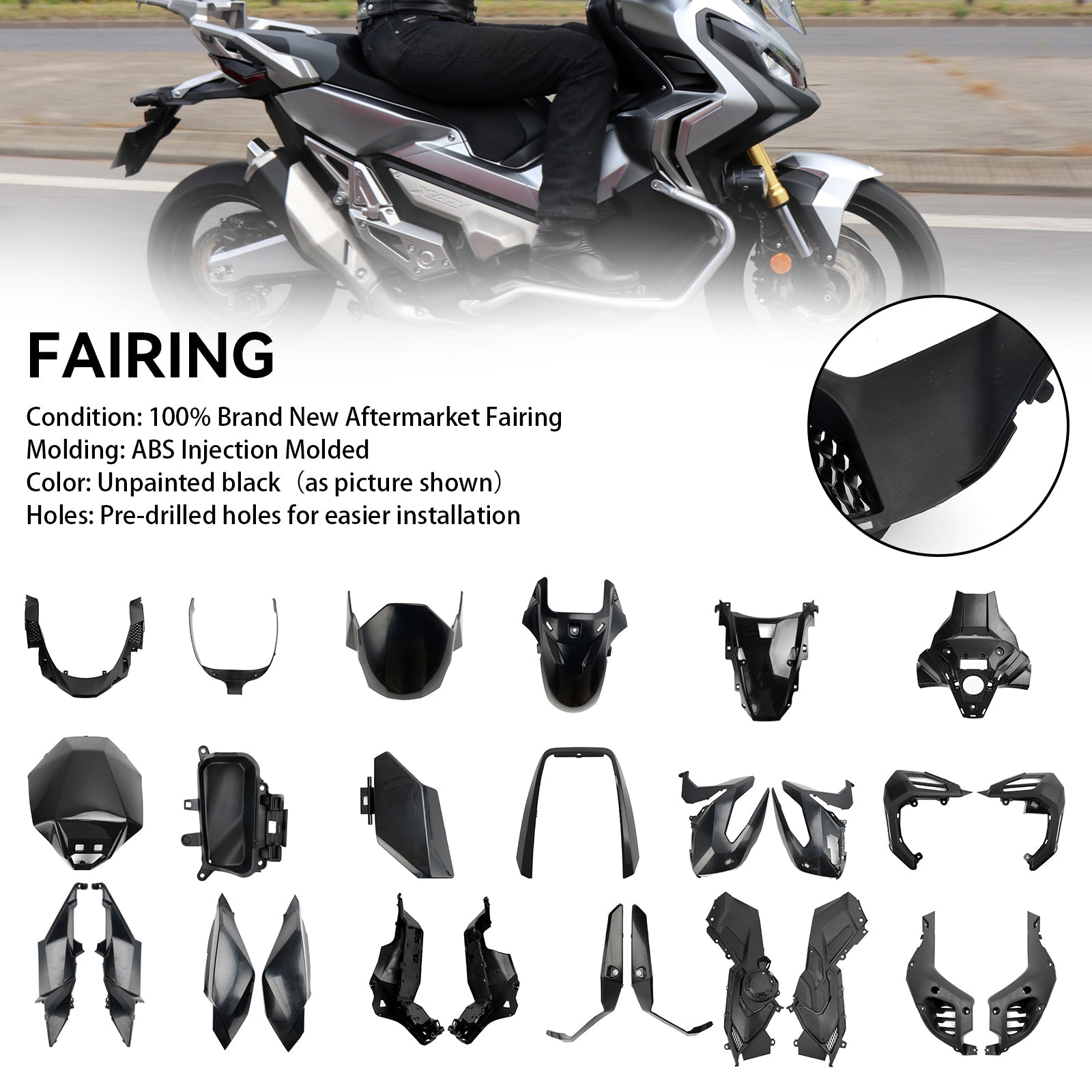 Leviers De Frein Et Embrayage Pliants Réglables Pour Honda X-ADV 750 (2017-2023) - Aluminium CNC, Couleur Titane/Noir - 12