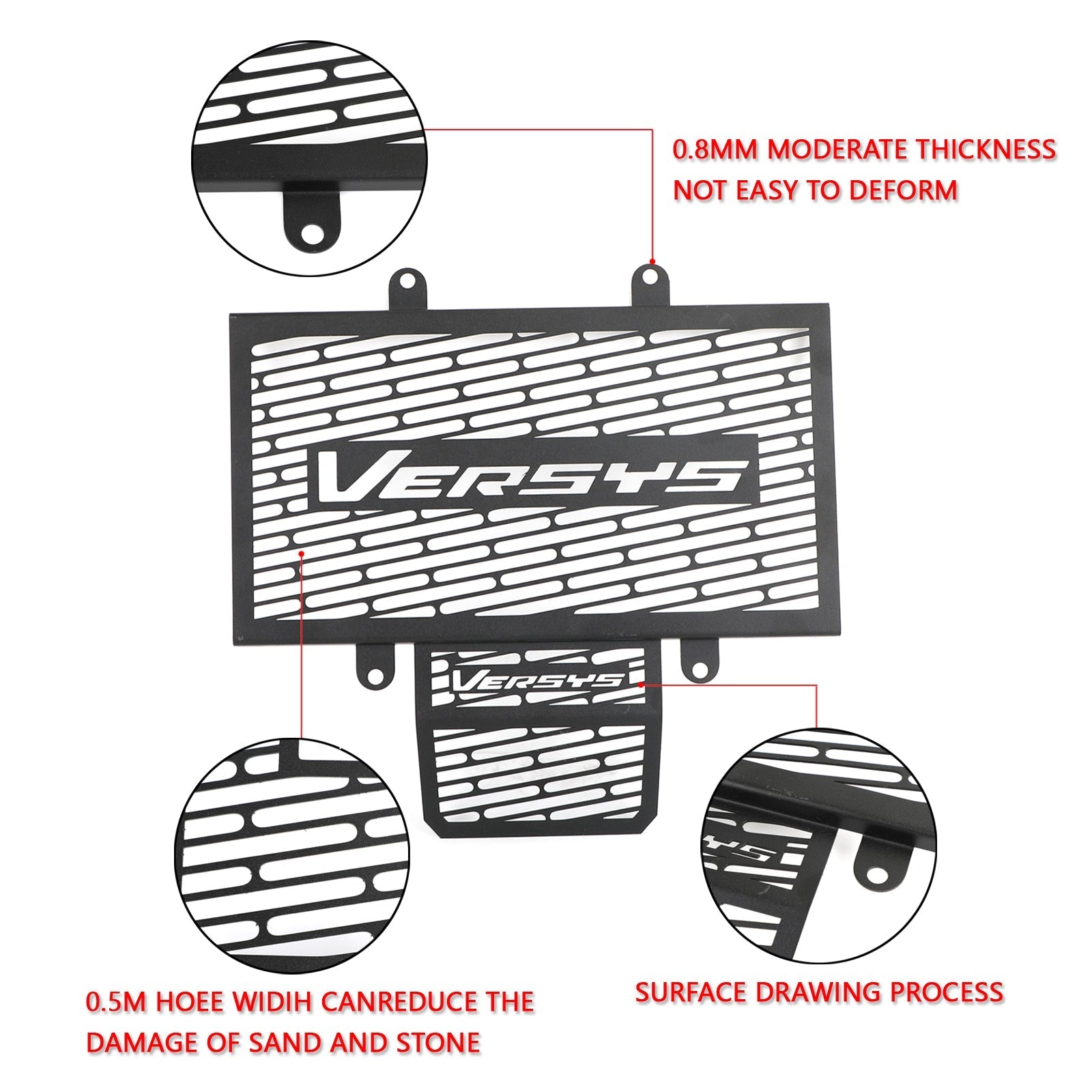 Grille de protection de protection de radiateur pour Kawasaki VERSYS-X 300 KLE300 17-20 générique