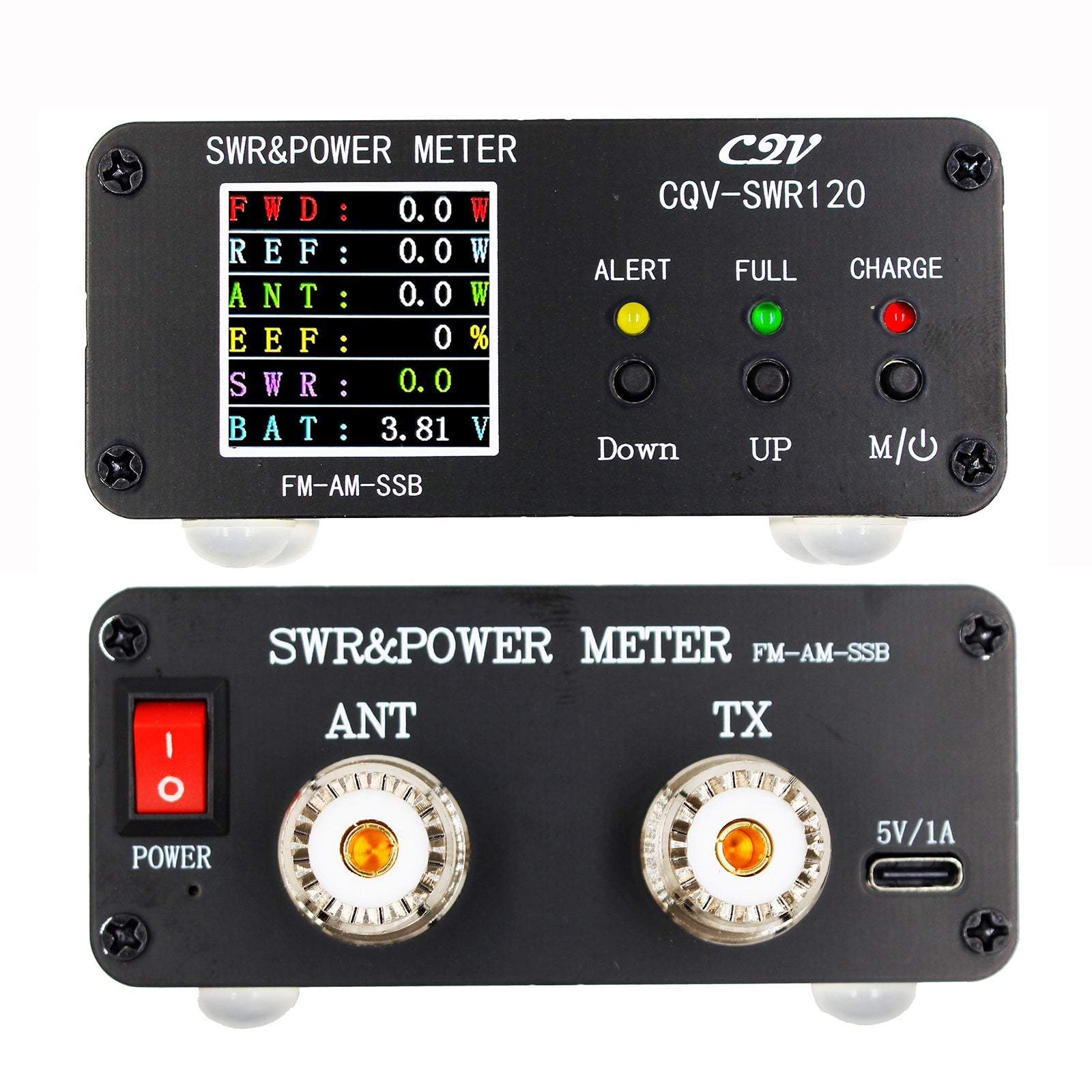 1,8 MHz-54 MHz staande golfmeter 240 x 240 full-color LCD-scherm vermogensmeter