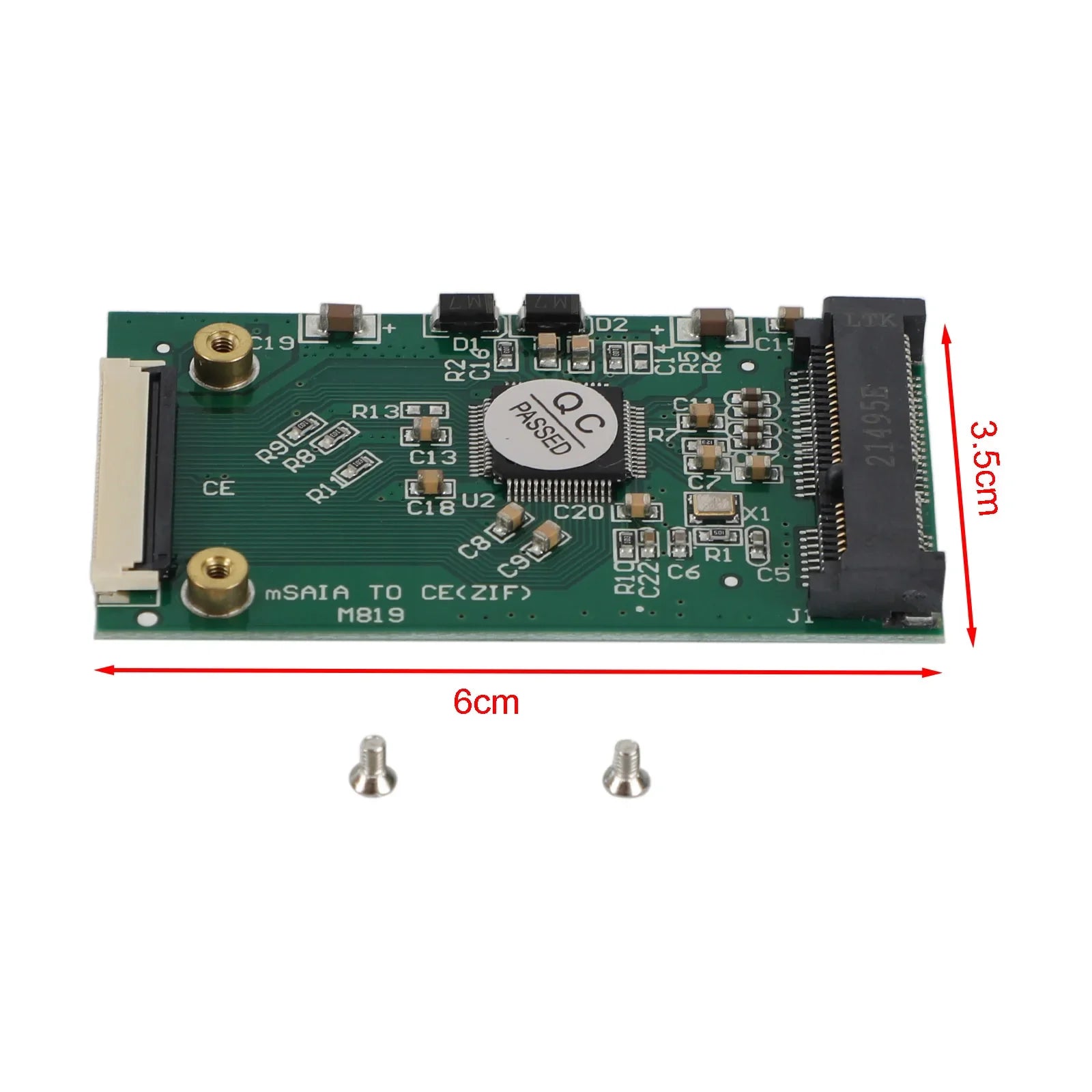 1.8 pouces Mini mSATA PCI-E SSD HDD vers 40pin ZIF CE Câble Adaptateur Carte