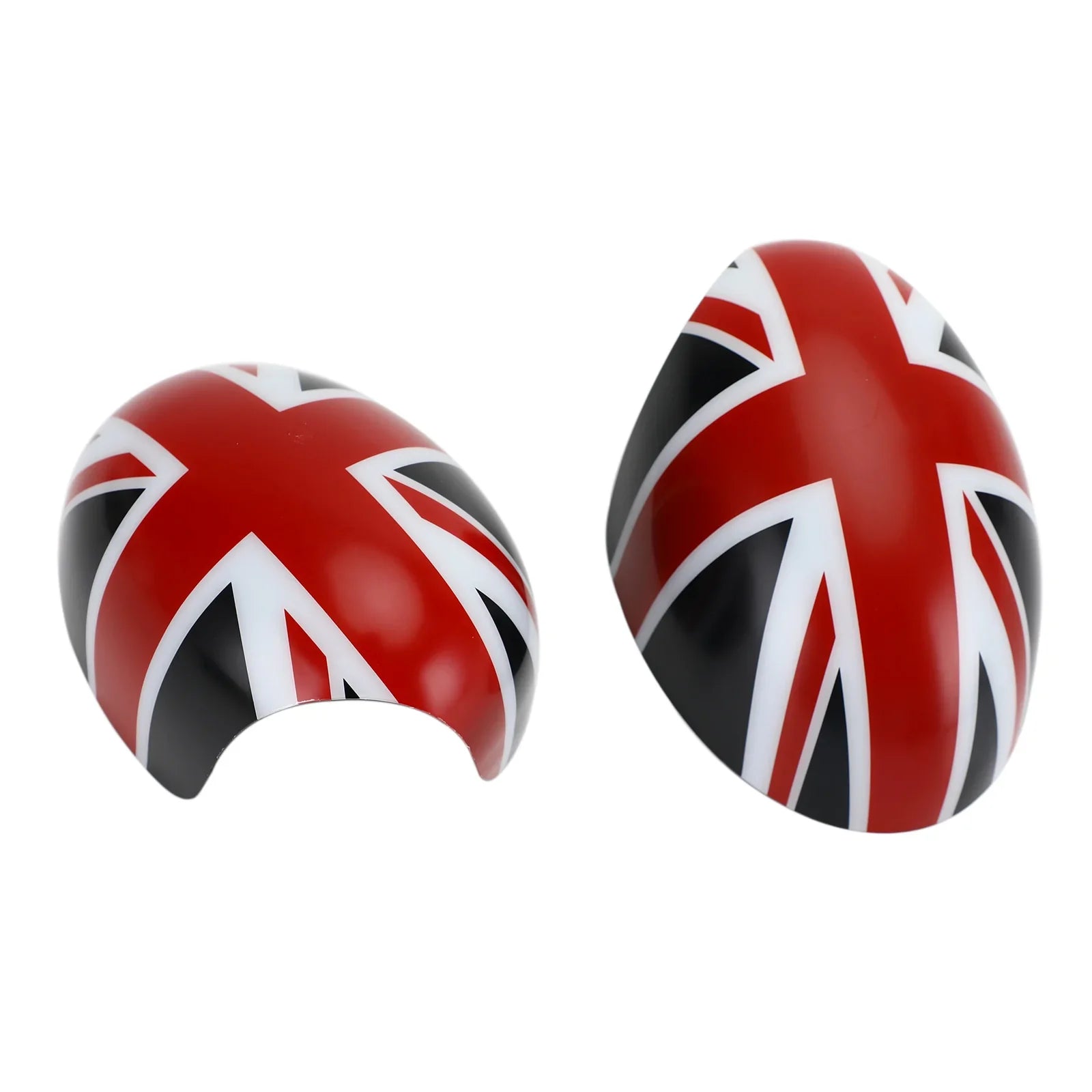 MINI Cooper R55 R56 R57 2 x Union Jack Bandera del Reino Unido Tapas de espejo Negro/Rojo