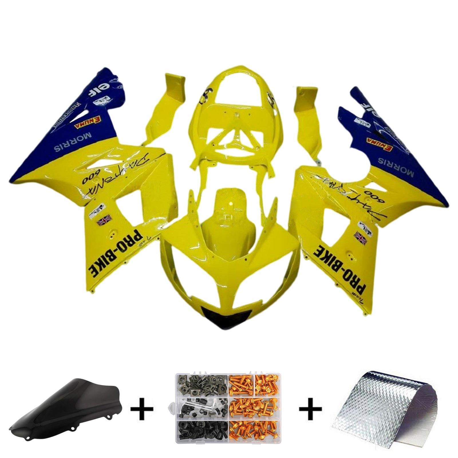 Amotopart Triumph Daytona 600 650 2002-2005 Kit carena Carrozzeria Plastica ABS