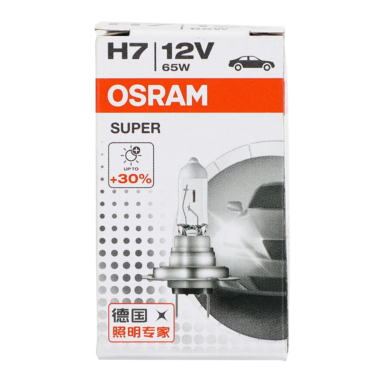 H7 pour lampe de phare de voiture OSRAM Super + 30% plus de lumière PX26d 12V65W 62282 générique