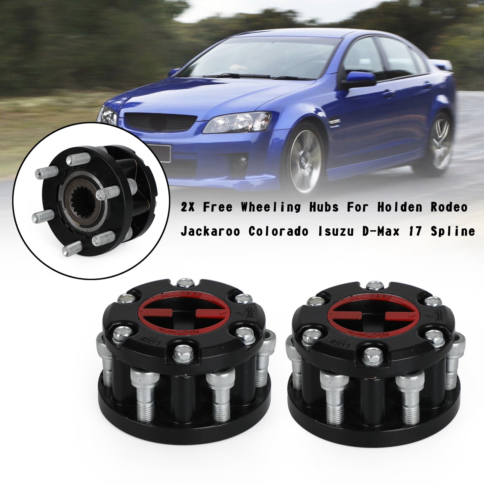 2 bujes de rueda libre para Holden Rodeo Jackaroo Colorado Isuzu D-Max 17 Spline genéricos