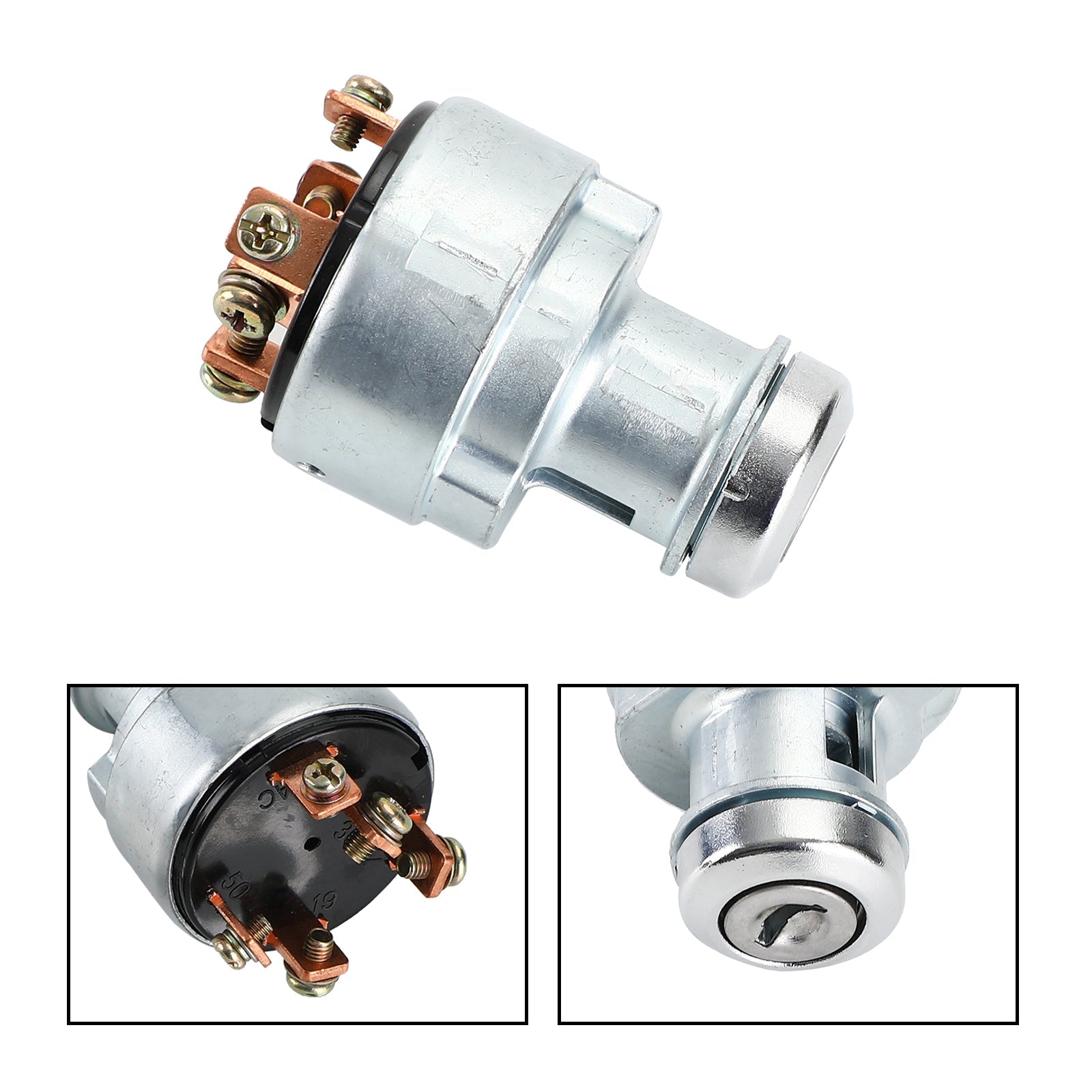 Interrupteur à clé d'allumage pour Kubota 66706-55120 compatible avec les moteurs et l'équipement