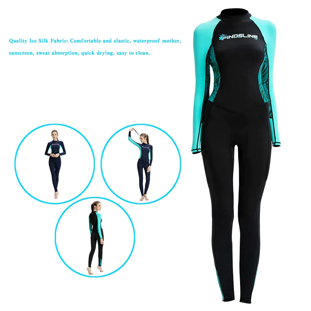 Traje de buceo ultrafino de seda helada para mujer.