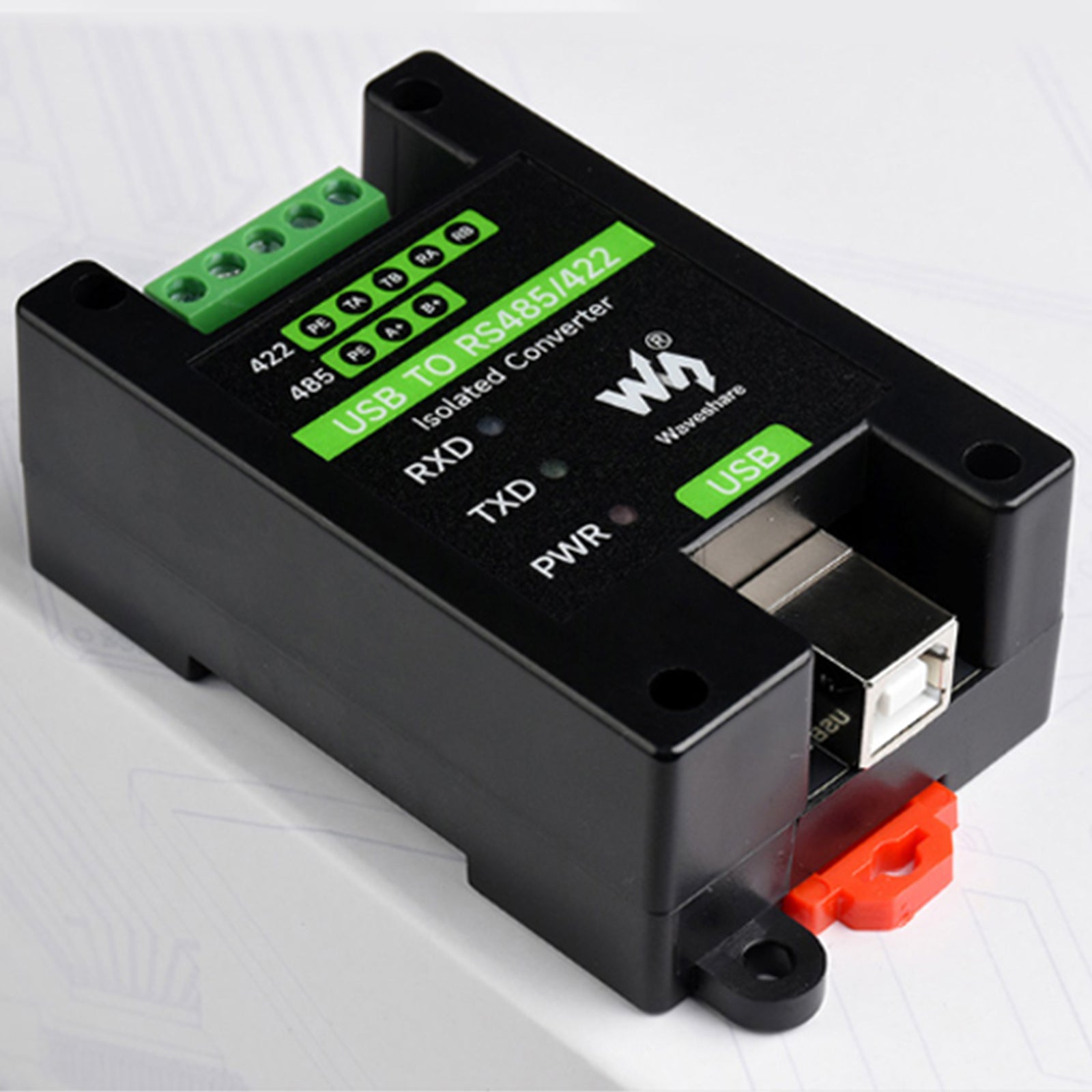 Izolowany konwerter klasy przemysłowej USB na obwody z wieloma zabezpieczeniami RS485/RS422