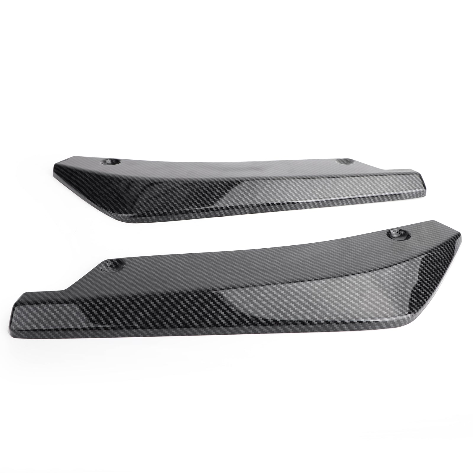 2 pièces voiture pare-chocs arrière aileron Canard séparateur diffuseur Valence Spoiler lèvre en Fiber de carbone Look générique