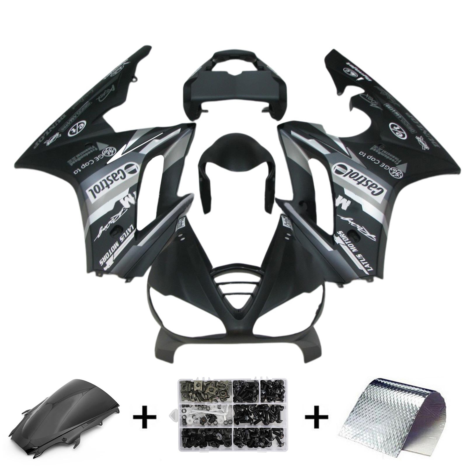 Amotopart Triumph Daytona 675 2009-2012 Kit carena carrozzeria in plastica ABS