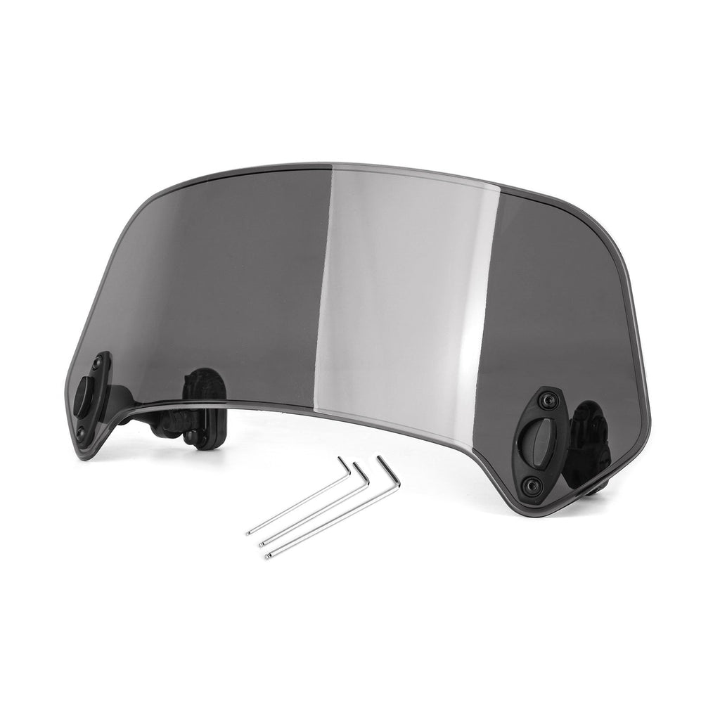 Universeller Motorrad-Windabweiser zum Aufstecken auf die Windschutzscheibe, generisch, Grau