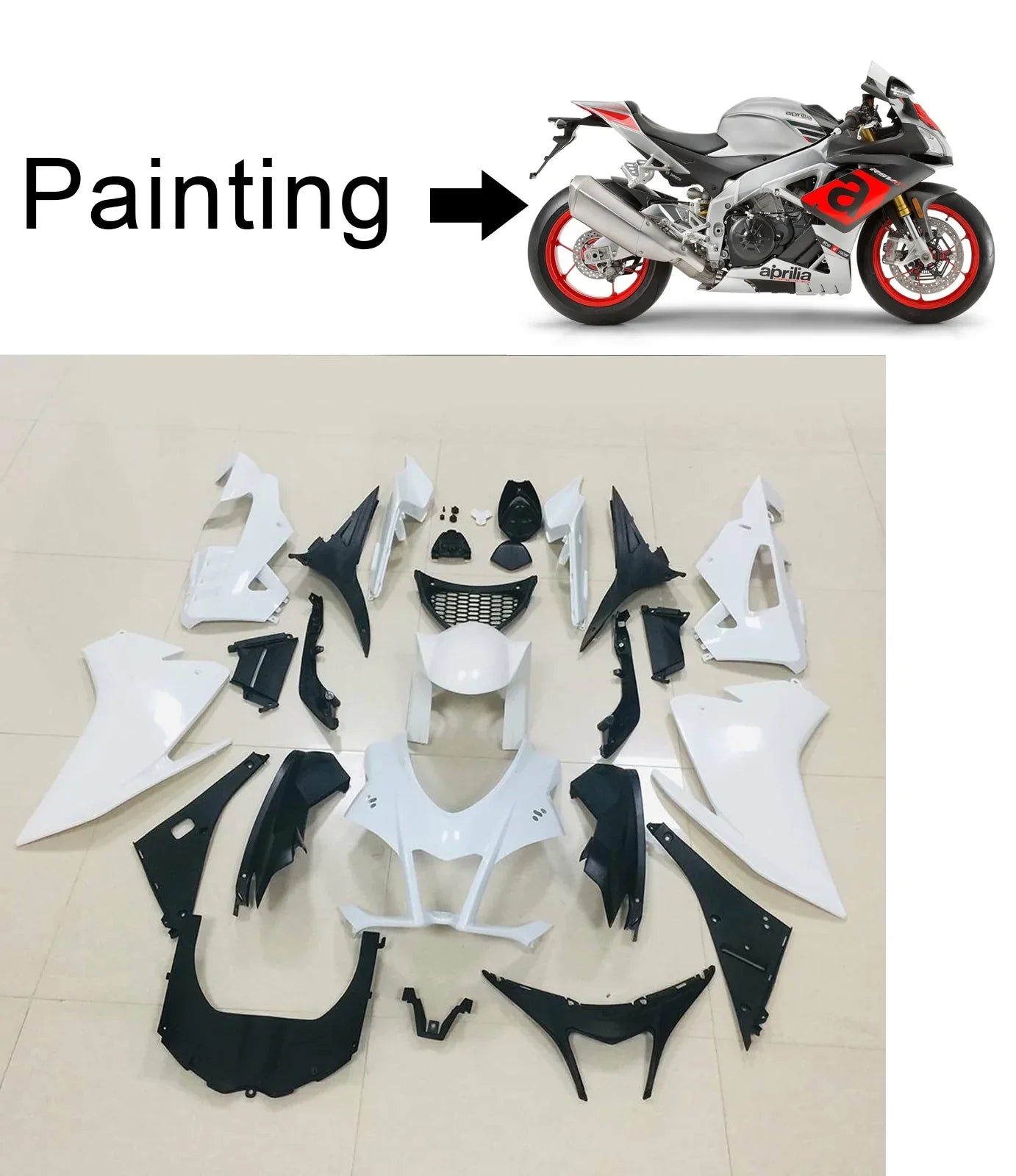 Amotopart Aprilia RSV4 1000 2016-2018 Kit de carénage