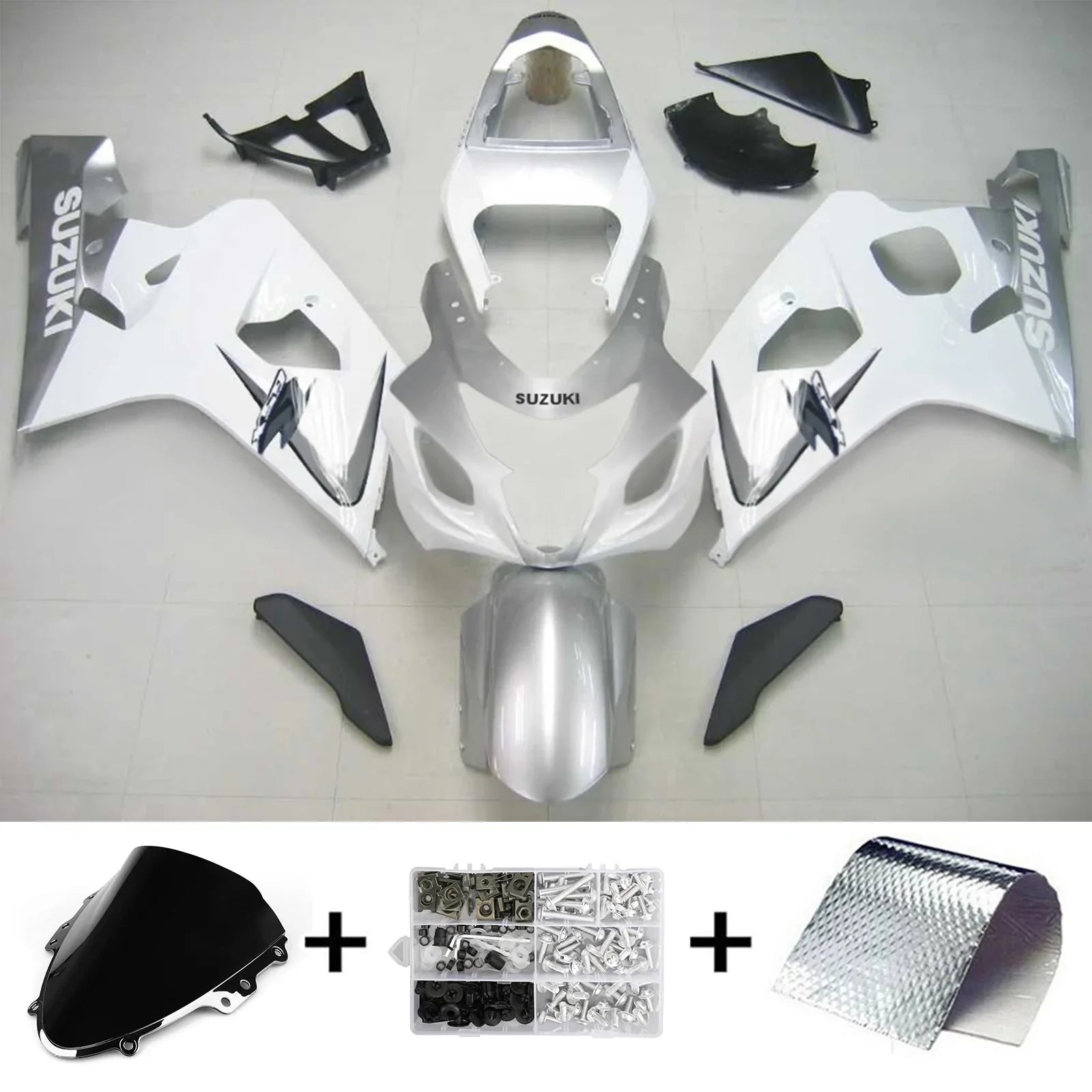 Amotopart Suzuki GSXR 600/750 2004-2005 Kit Carénage Carrosserie Plastique ABS