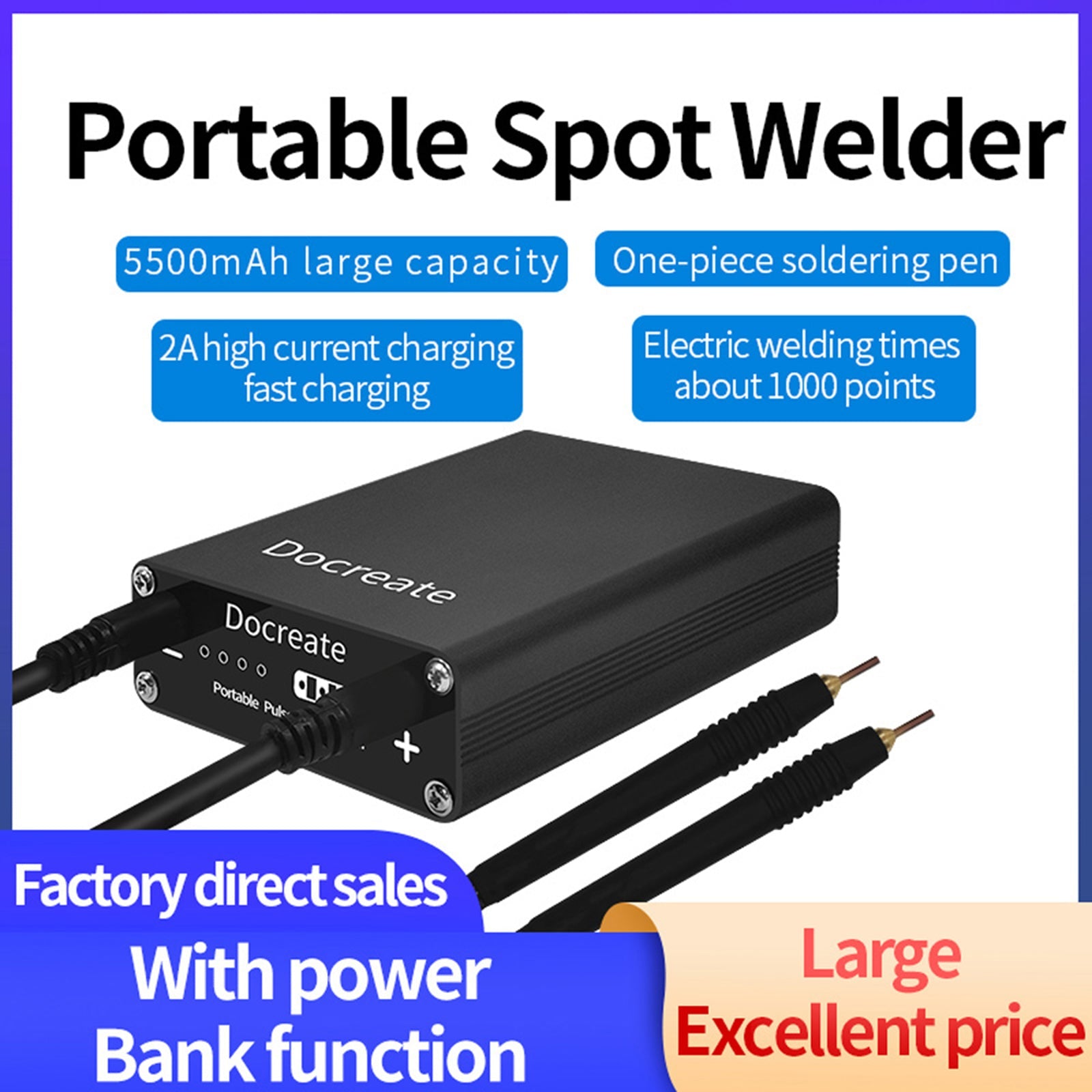 Mini Machine à souder par points Portable, puissance de soudage avec stylo pour batterie 18650, DIY