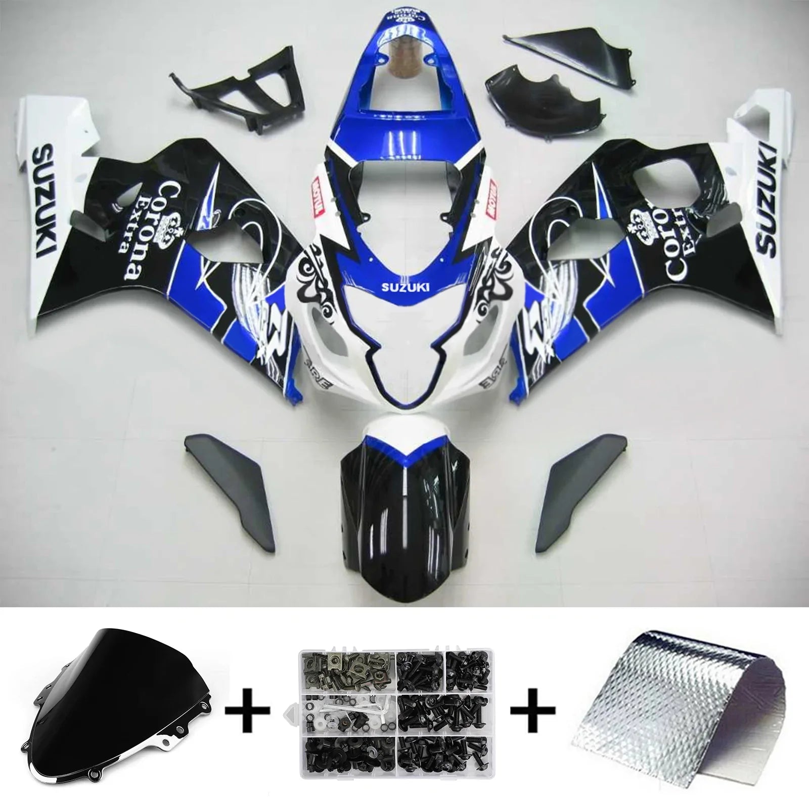 Amotopart Suzuki GSXR 600/750 2004-2005 Kit Carenado Plastico ABS Carroceria