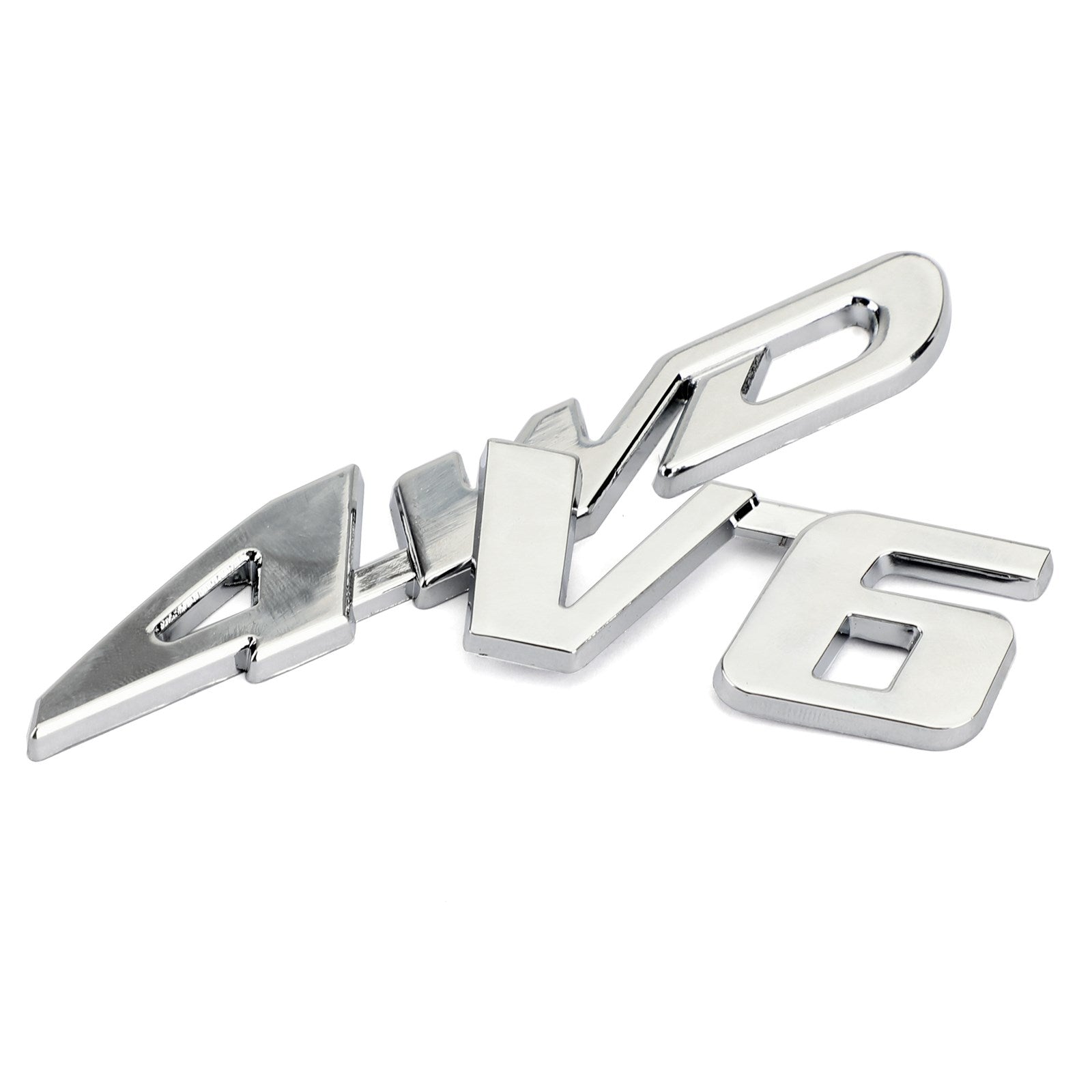 3D Chrome Metal 4WD Car Trunk Parafango posteriore Distintivo dell'emblema Decal Sticker 4WD SUV V6 Generico