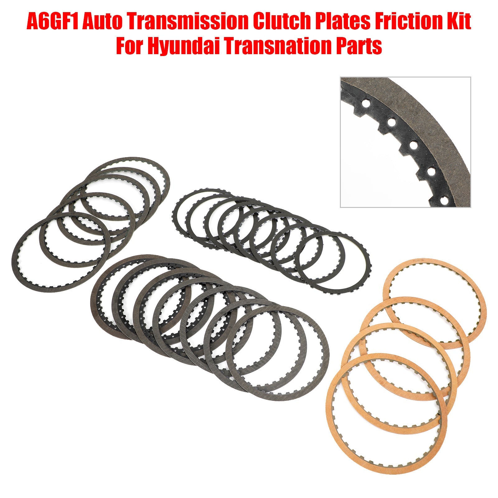 Kit de Friction de plaques 'embrayage de Transmission automatique A6GF1 B212880A pour pièces de transmission Hyundai