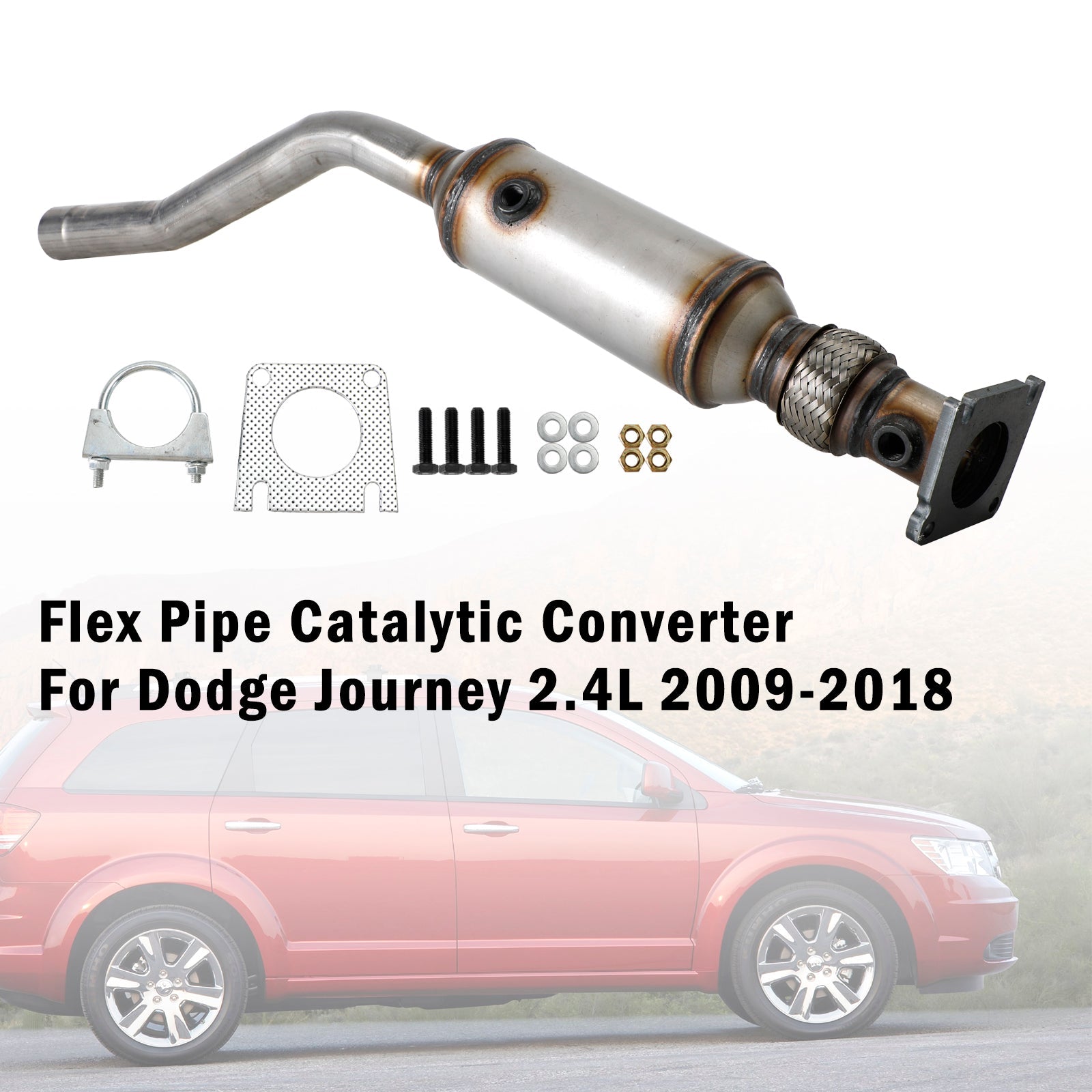 Convertitore catalitico con tubo flessibile diretto Dodge Journey 2.4L 2009-2018