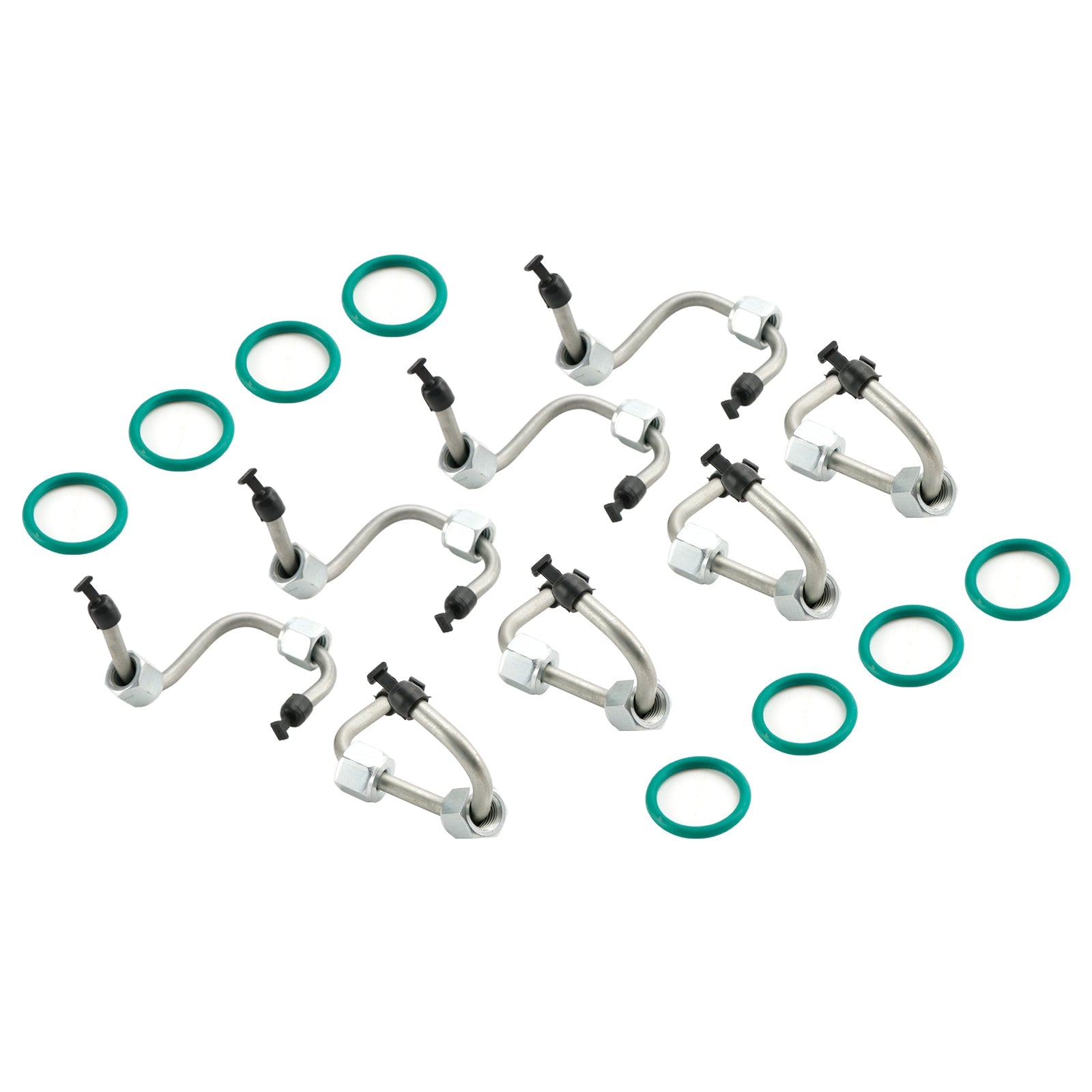 Kit de instalación de inyector de combustible de 8 piezas con línea de inyector para Ford F250-F550 6.4 2008-10