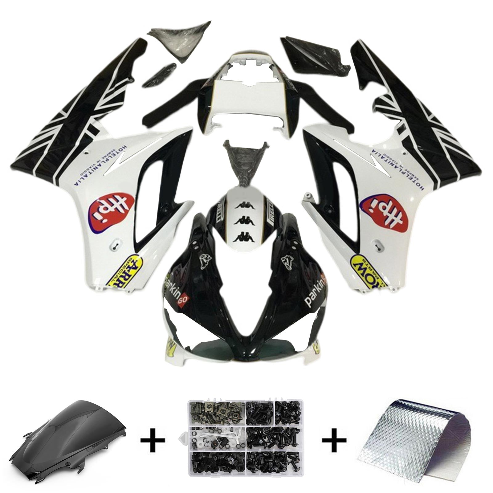 Amotopart Triumph Daytona 675 2009-2012 Kit de carenado de carrocería de plástico ABS