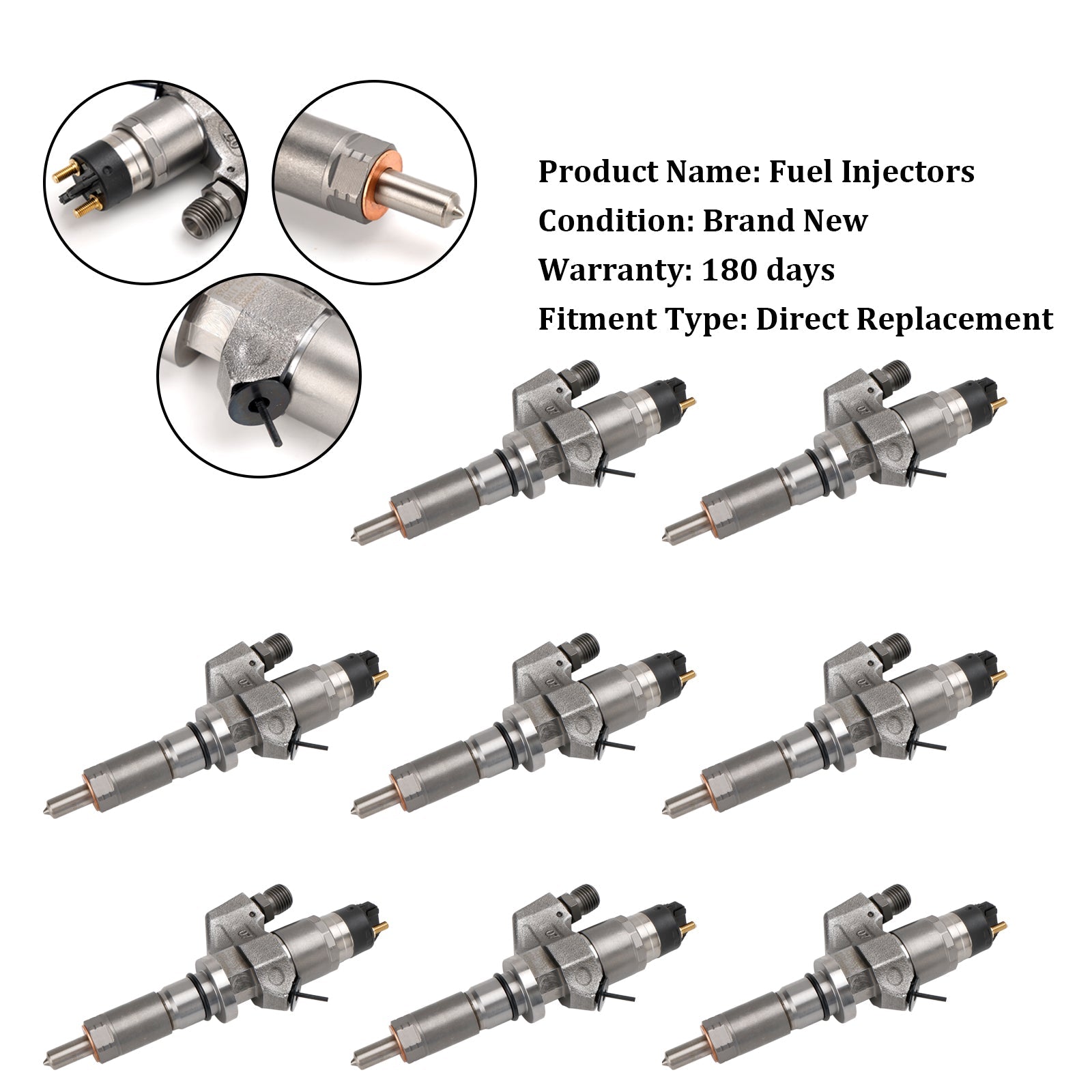 8 inyectores de combustible 0445120008 para Duramax Fit Chevy Silverado 2001-2004,5