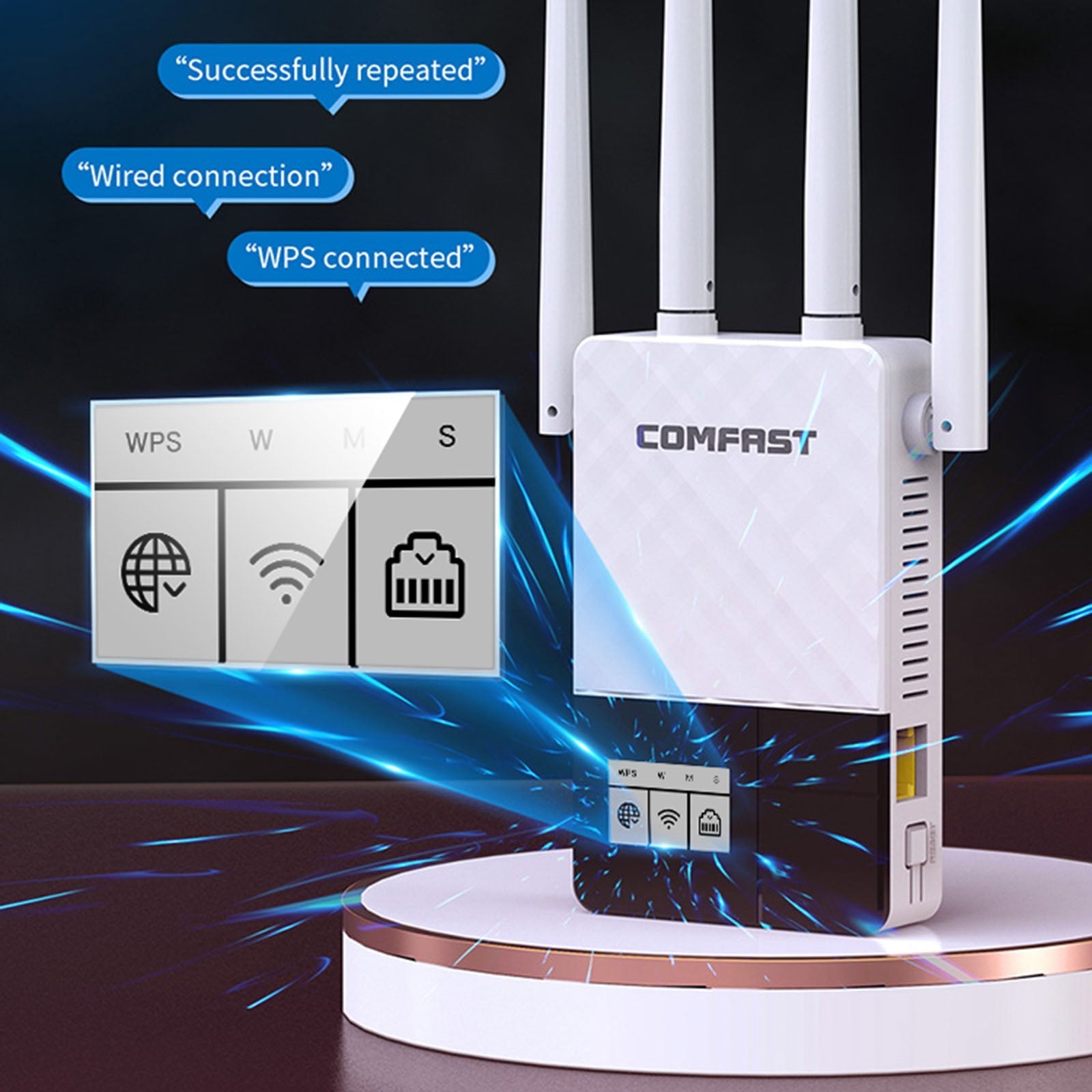 Wifi Wifi Double Band Amplificador de señal Wifi 2.4G 5G Wifi Booster 1200Mbps