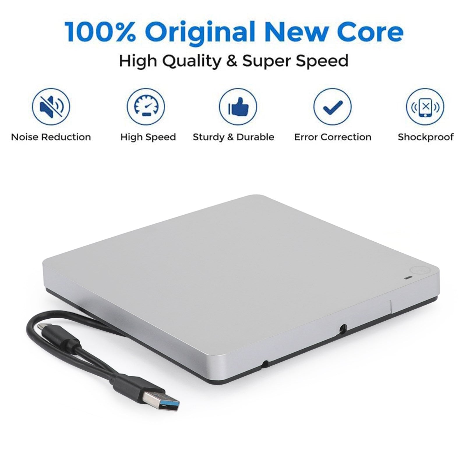 Lecteur CD/DVD externe encastrable USB 3.0 lecteur graveur graveur pour ordinateur portable PC Mac