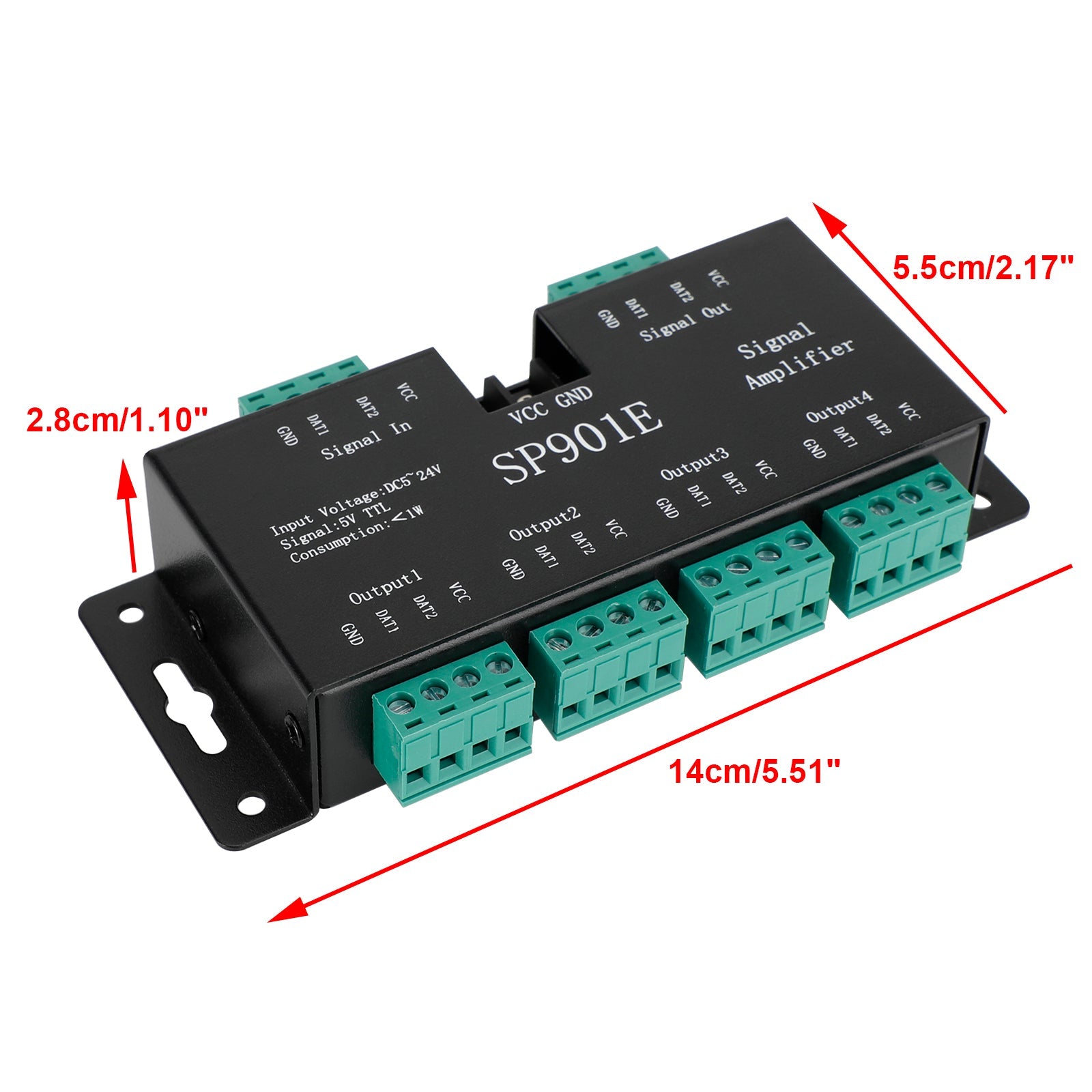 SP901E LED Strip Repetidor direccionable programable Amplificador de señal RGB