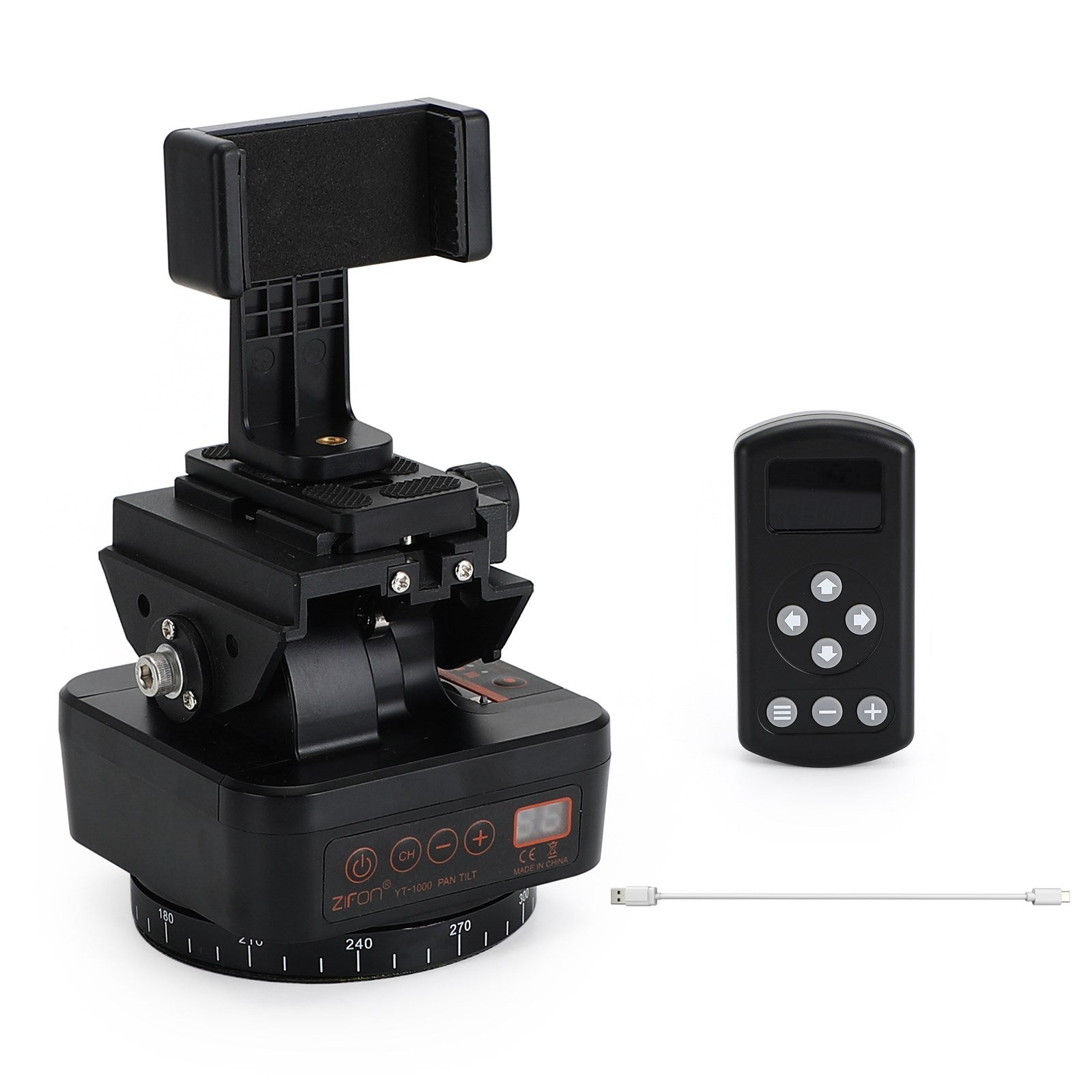 ZIFON YT-1000 Remote 360¡ã Testa per treppiede rotante panoramica per telefono Gopro DSLR
