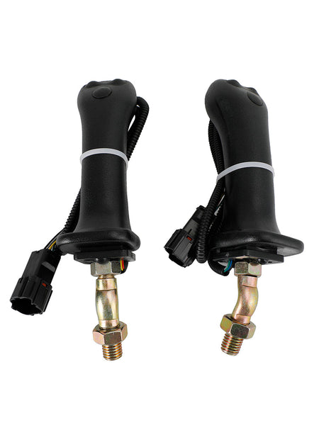 Lot de 2 manettes de pelleteuse, 3 boutons, en alliage d'aluminium à 6 broches, pour Doosan DH DX150 215 225 300 370-9C