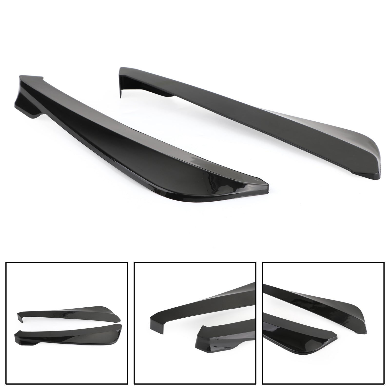 Aileron de pare-chocs arrière de voiture de 19 pouces Canard Splitter Diffuseur Valence Spoiler Lip Gloss Black Generic