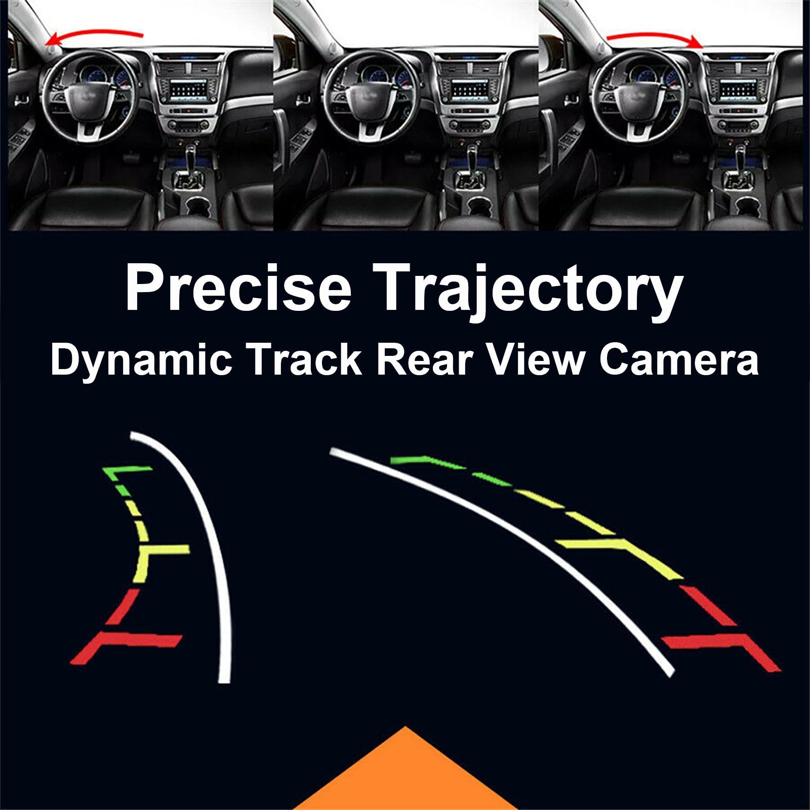 Traiettoria wireless per auto Linea guida dinamica in movimento Telecamera di backup per vista posteriore