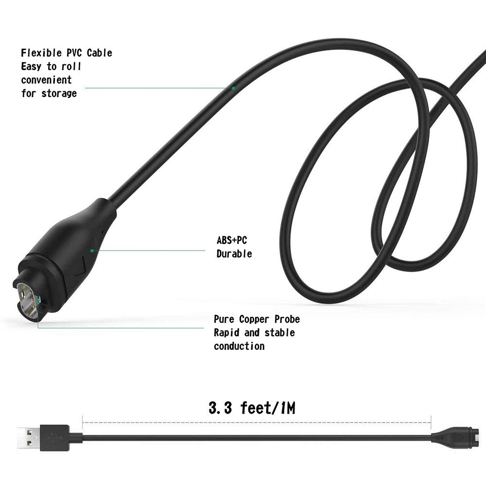 Cordon de câble de charge USB pour Garmin Fenix 5 5S 5X Vivoactive 3 Vivosport