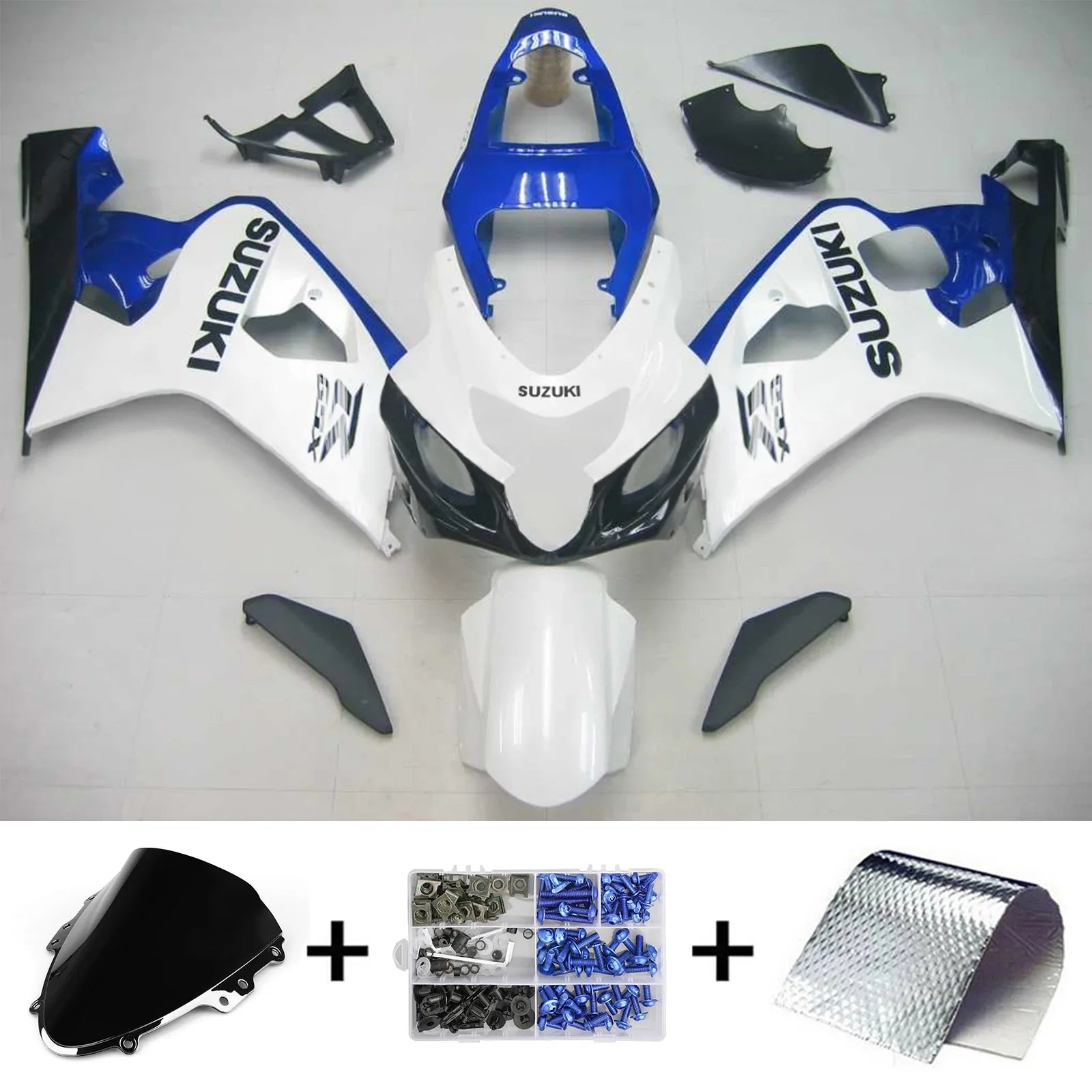 Amotopart Suzuki GSXR 600/750 2004-2005 Kit Carenatura Plastica ABS per Carrozzeria