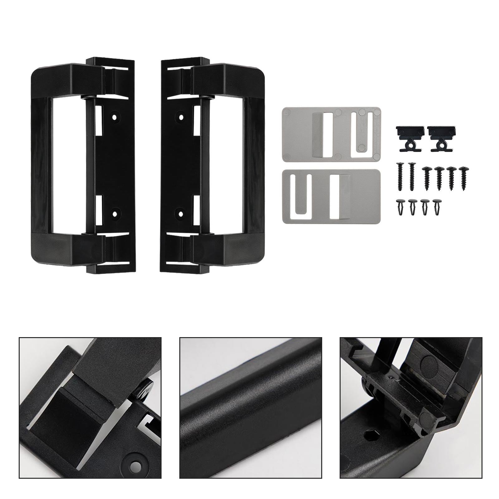 Soporte de manija de puerta de refrigerador RV, Hardware negro para Dometic 3316882900, 2 uds.