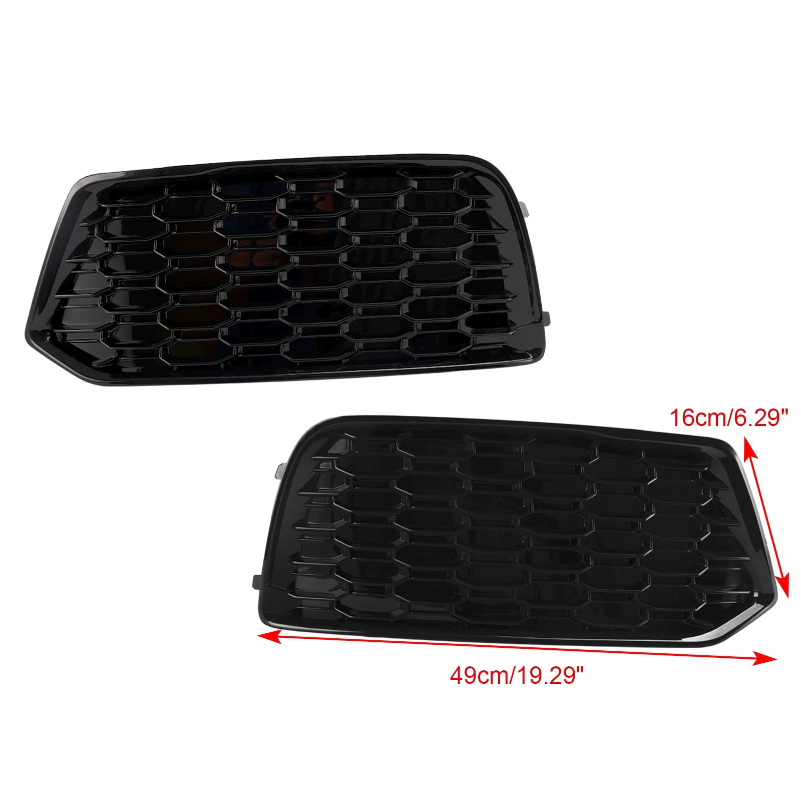 Audi Q5 2018-2022 Mesh 2PCS Couverture de pare-chocs avant Grille Grill Lunette Insert