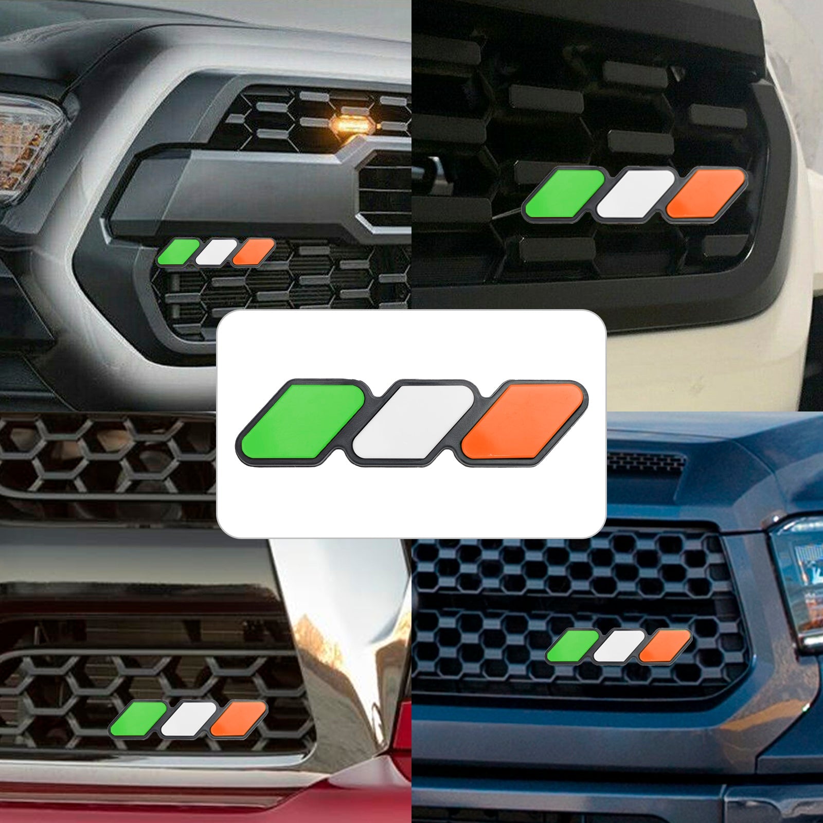 Badge de calandre tricolore, emblème de voiture, accessoires pour Toyota Tacoma TRD Tundra RAV4