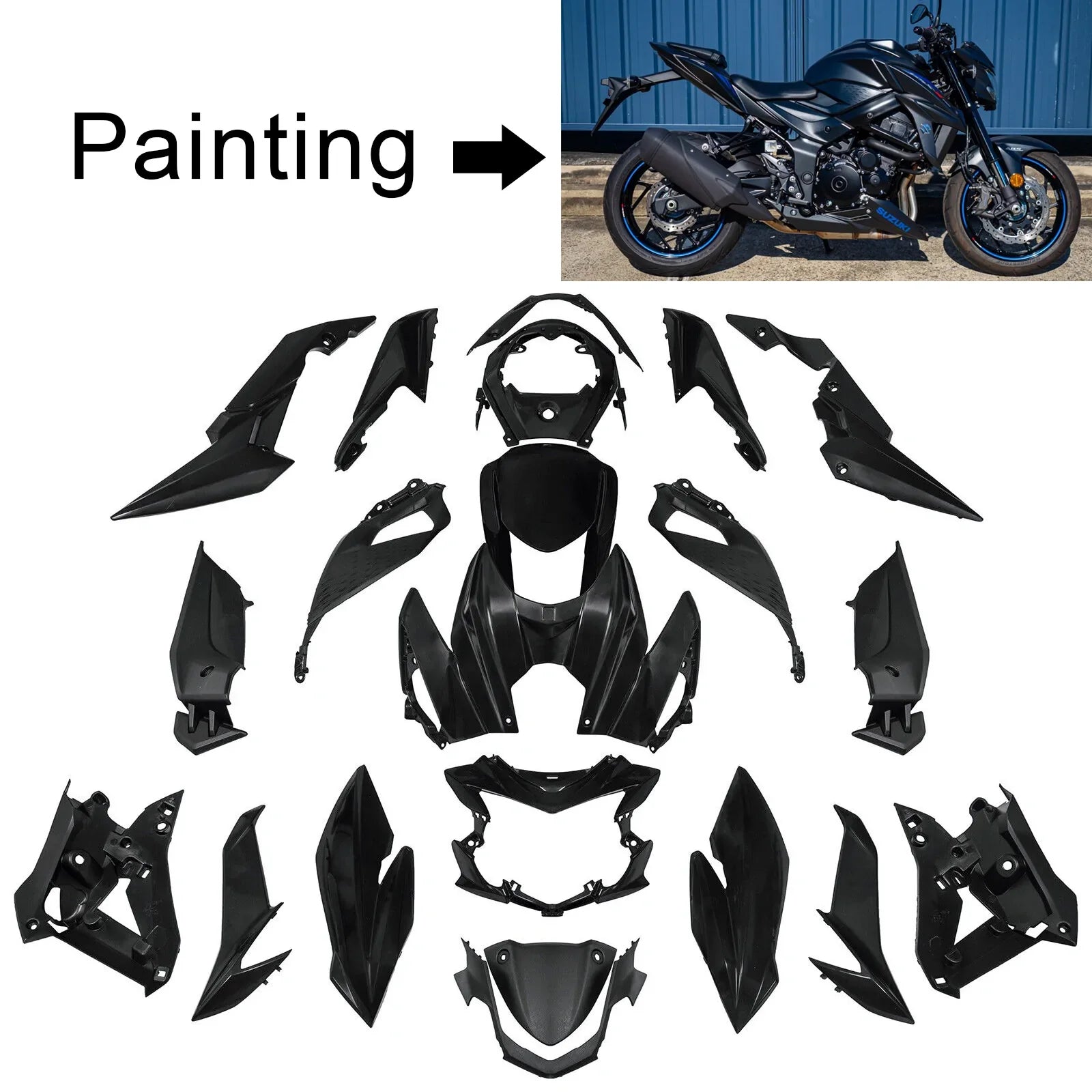 Amotopart Suzuki GSX-S 750 2017-2021 Kit Carenado Plastico ABS Carenado