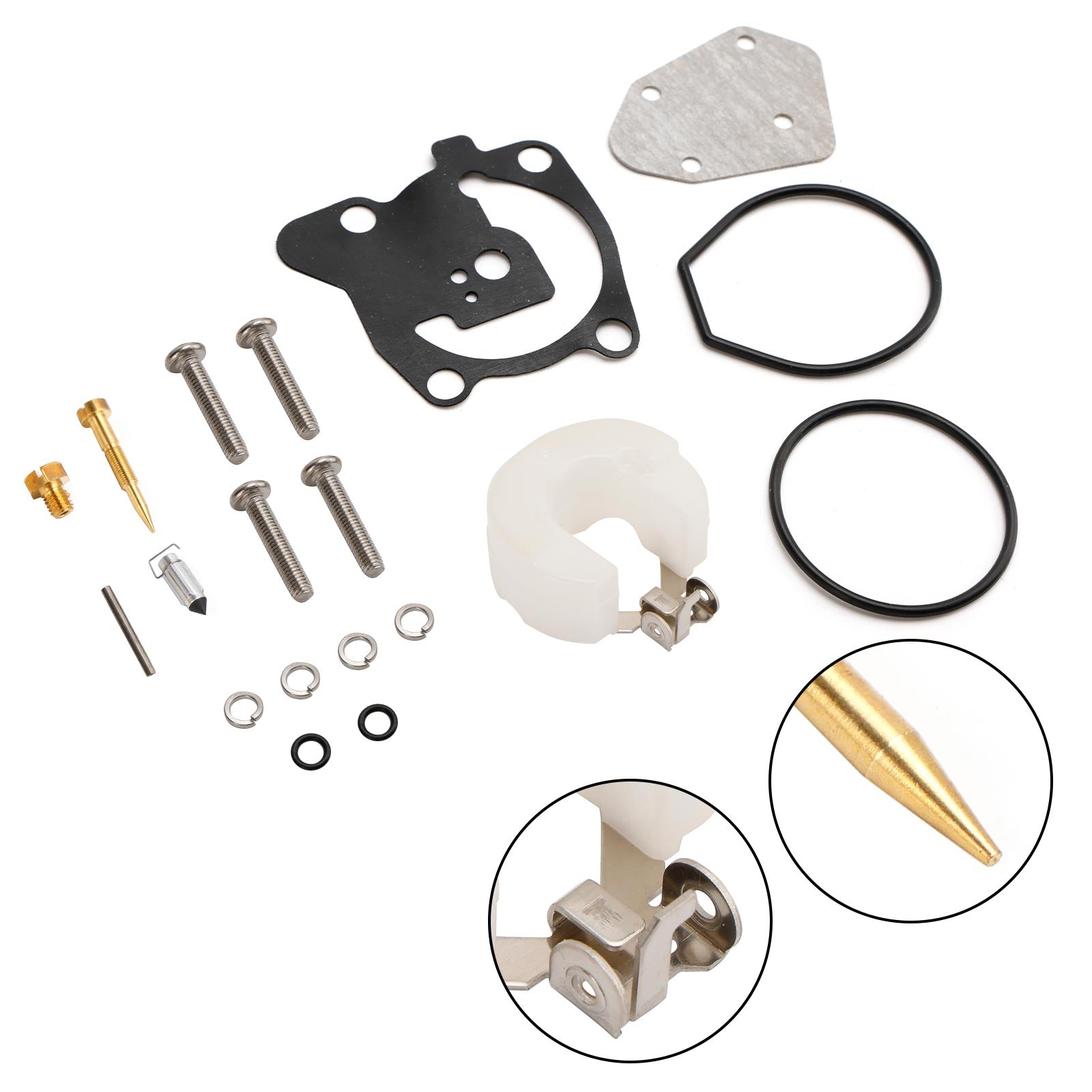 Kit de reconstrucción de carburador apto para motor fueraborda Yamaha de 2 tiempos 40HP E40X