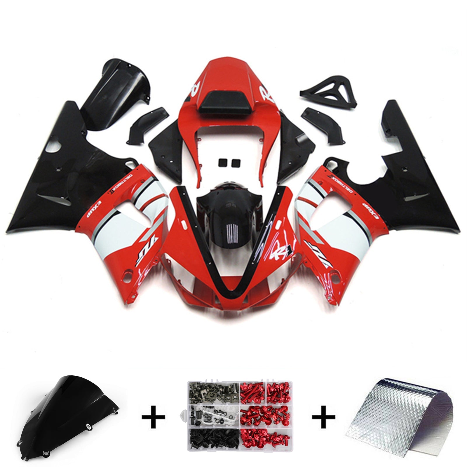 Amotopart Yamaha YZF 1000 R1 1998-1999 Kit carena carrozzeria in plastica ABS