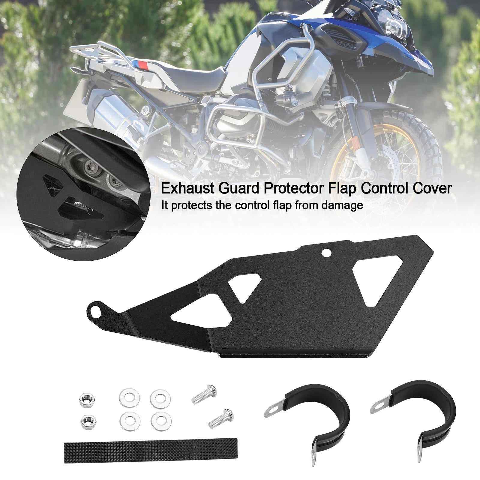 Couvercle de commande de volet de protection d'échappement pour BMW 1250GS R1200GS Adventure LC générique