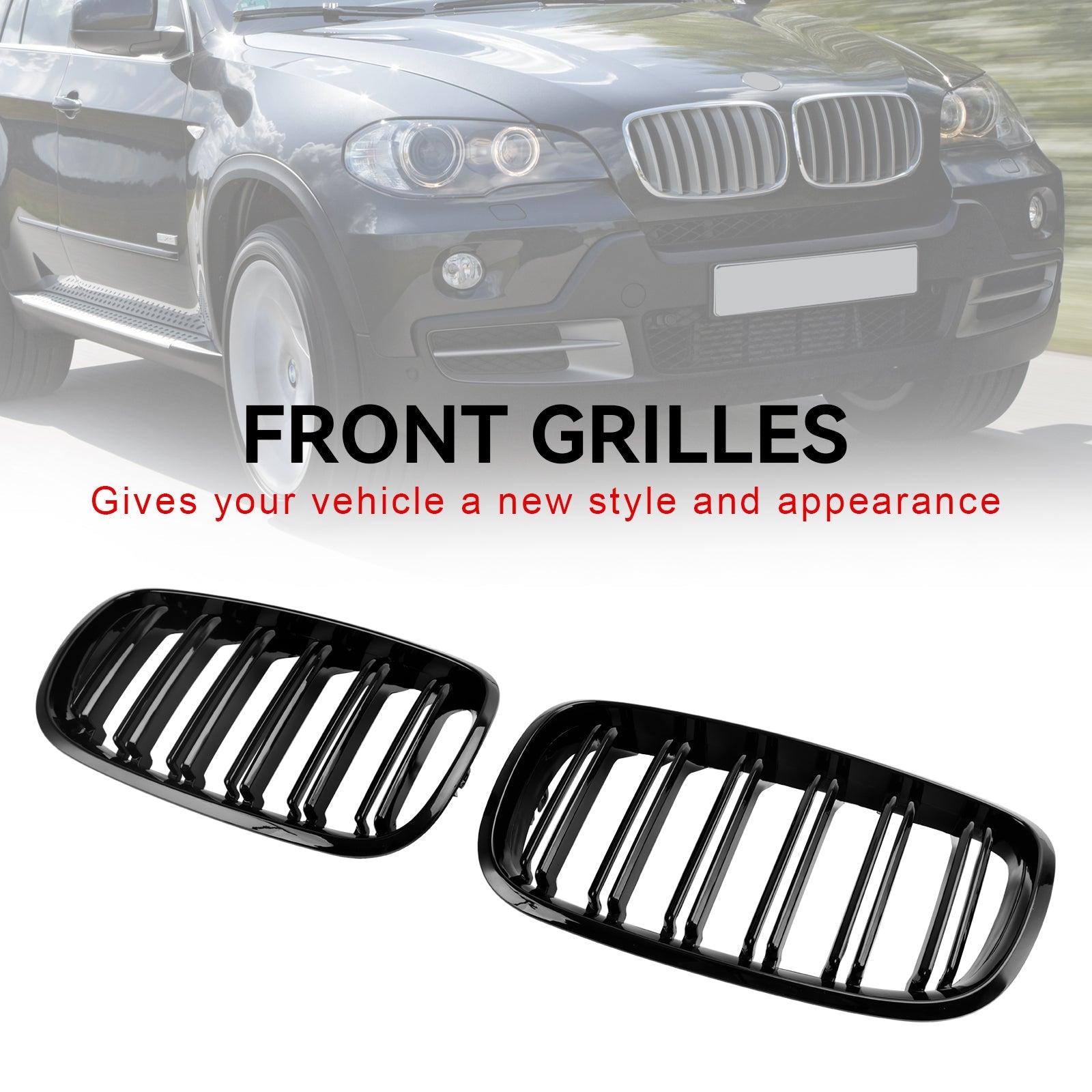 Griglia per paraurti anteriore BMW X5 M (E70) 2009-2013 nera lucida