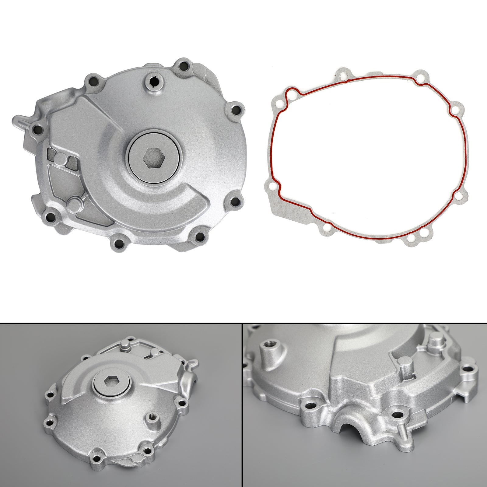 Srebrna lewa obudowa silnika Osłona skrzyni korbowej do YAMAHA YZF R1 15-19 Generic