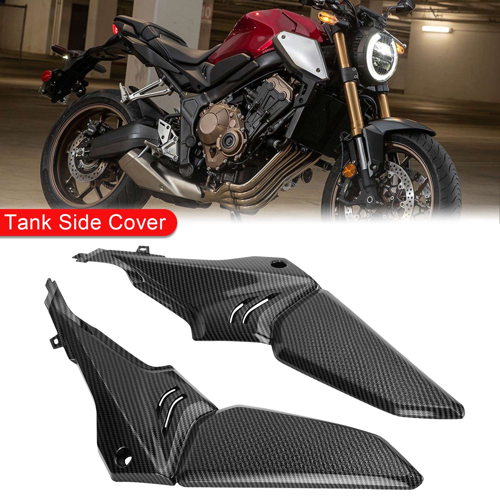 Cubierta de carenado lateral de plástico ABS, embellecedor de tanque de gasolina para Honda CBR650R CB650R 2019-2020 genérico