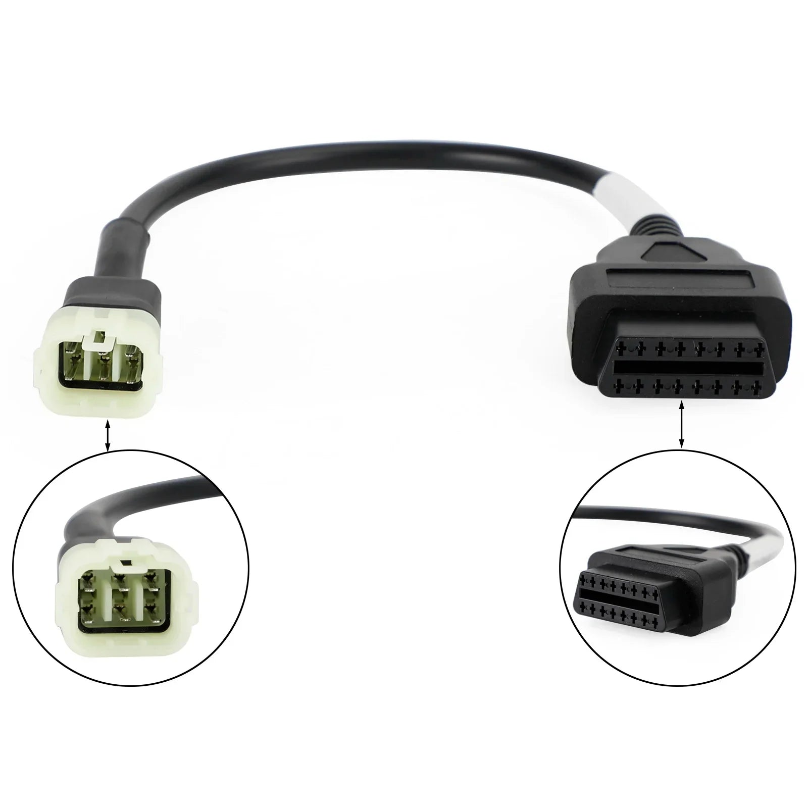 Kawasaki Moto Scooter ATV Câble OBD2 Adaptateur de prise de diagnostic à 6 broches